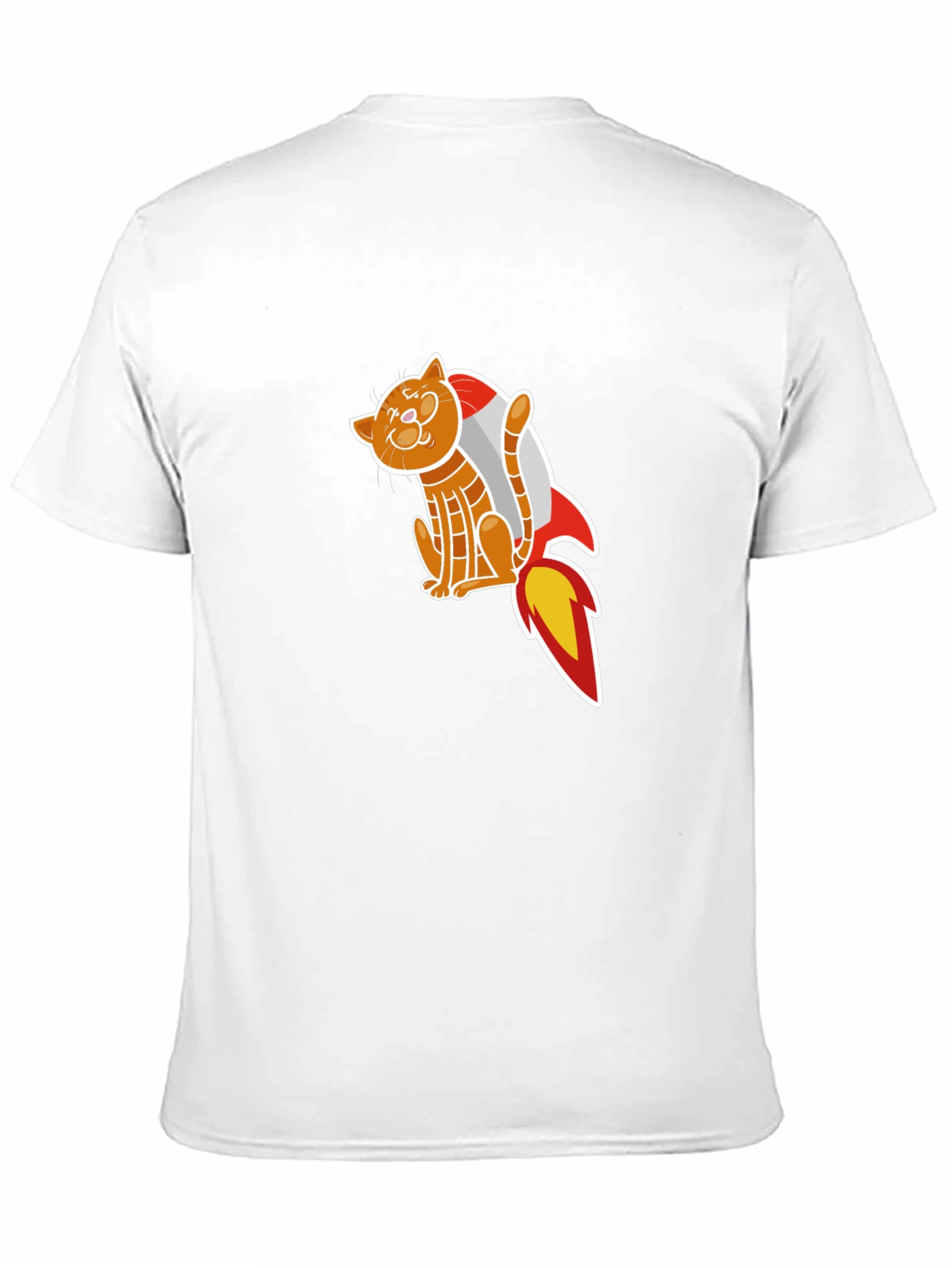 Cat Rocket T-Shirt - Black Graphic Tee