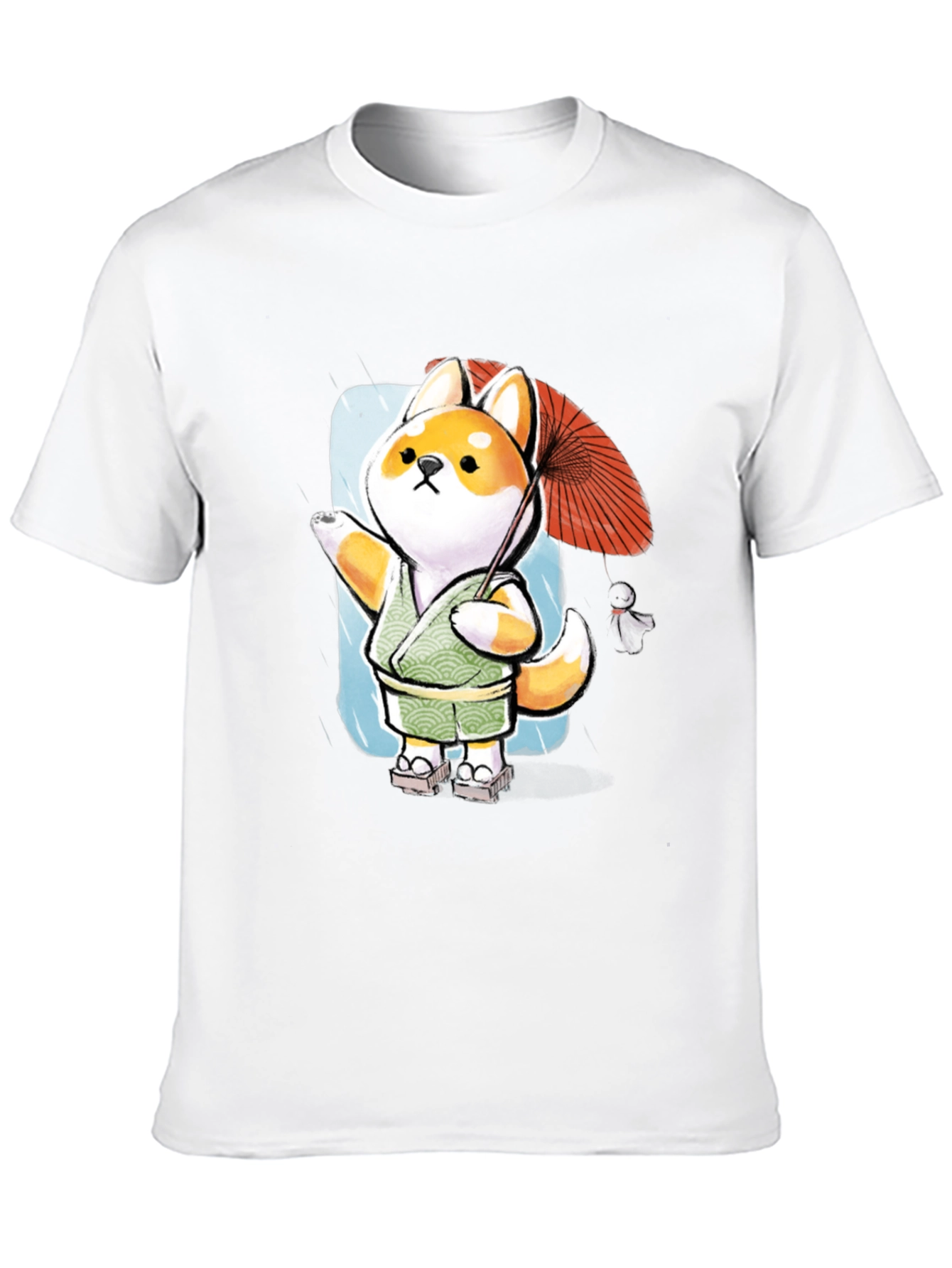 Shiba Inu Umbrella T-Shirt - Japanese Doge Style