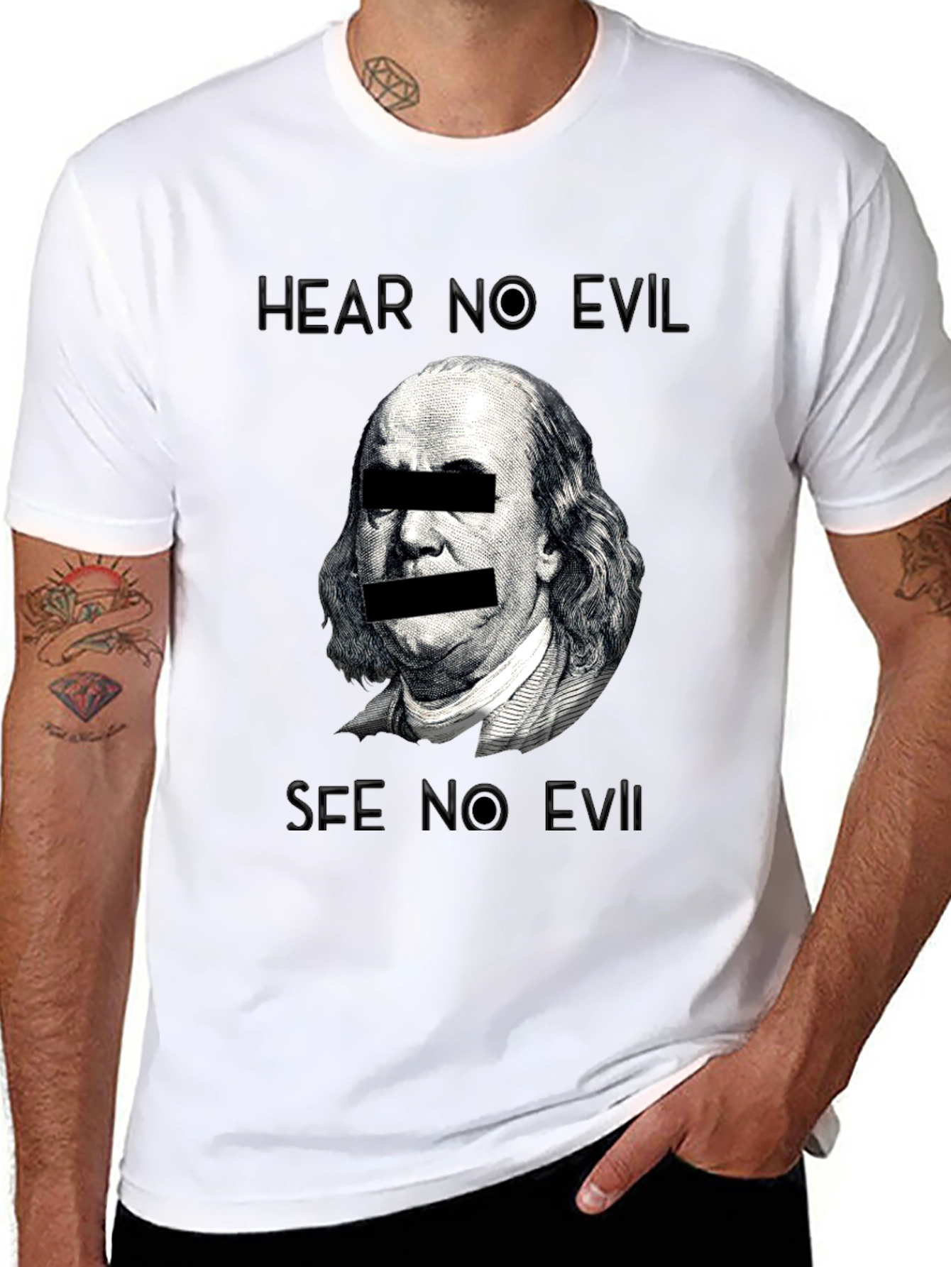 Hear No Evil See No Evil Graphic T-Shirt