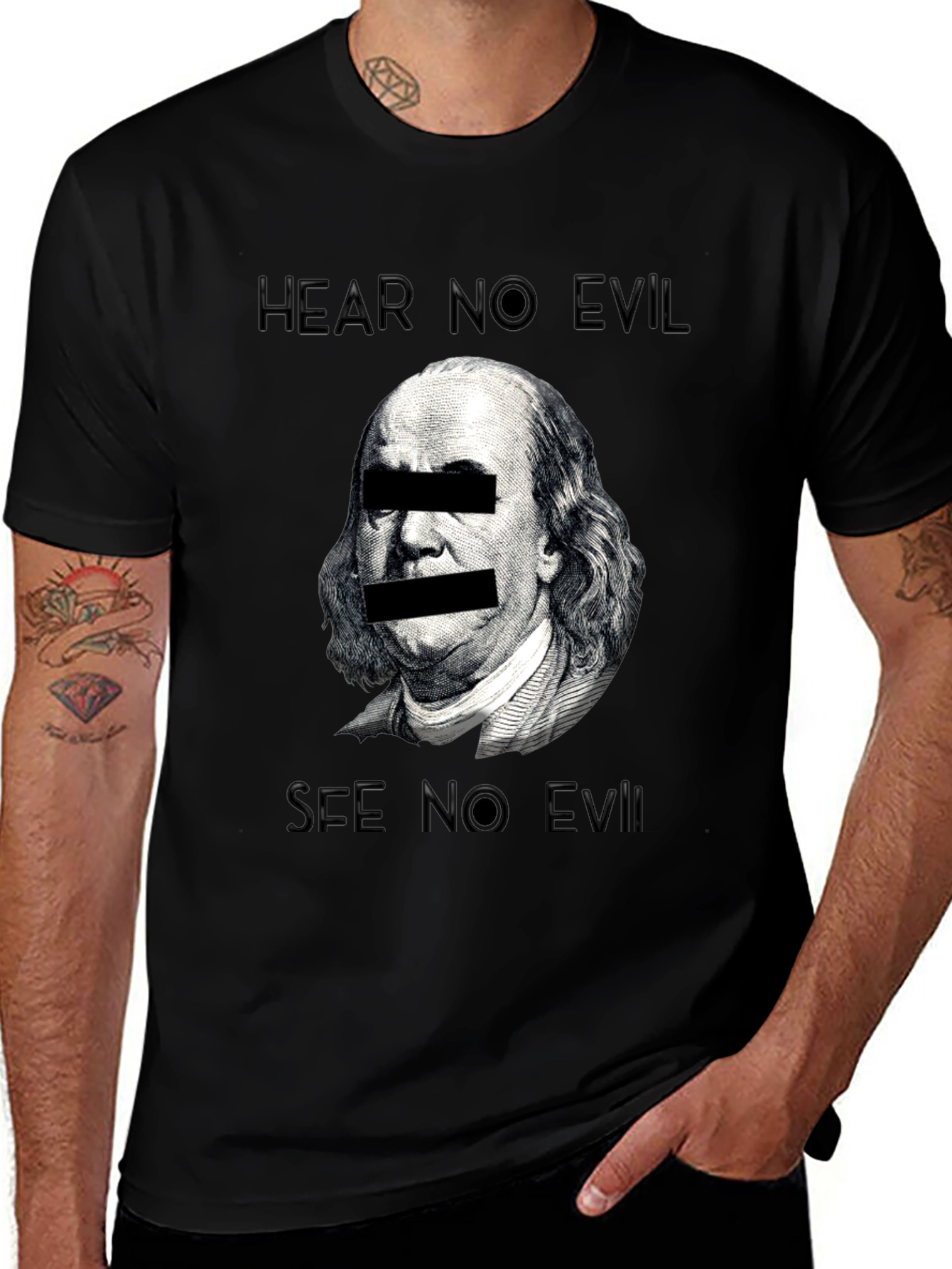 Hear No Evil See No Evil Graphic T-Shirt