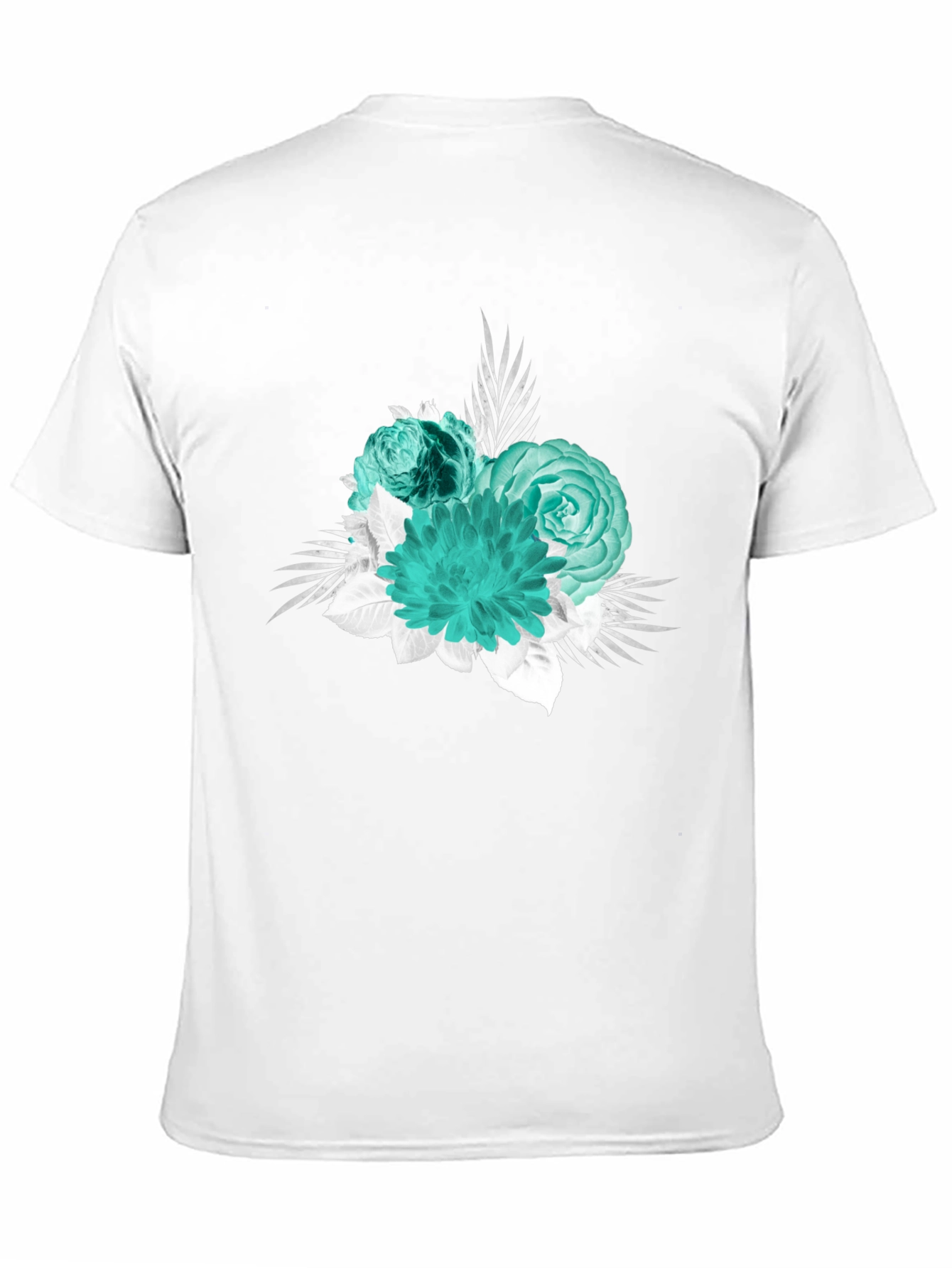 Floral Graphic Print Black T-Shirt