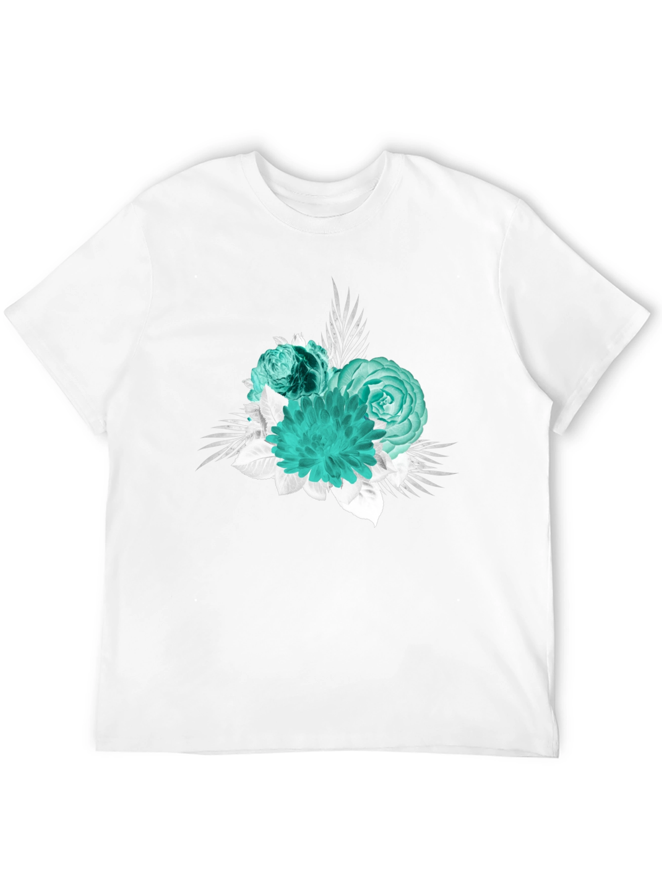 Floral Graphic Print Black T-Shirt