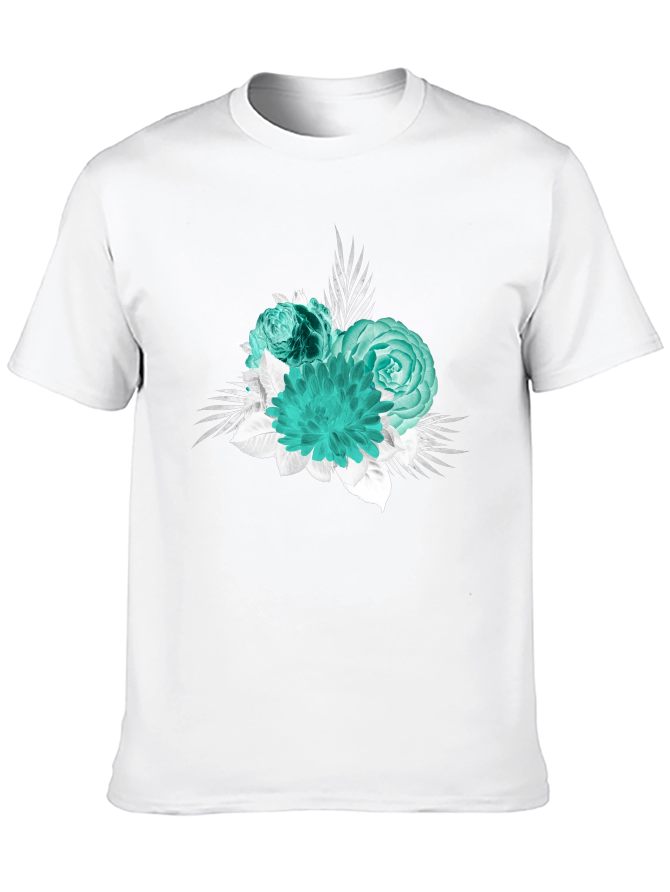 Floral Graphic Print Black T-Shirt