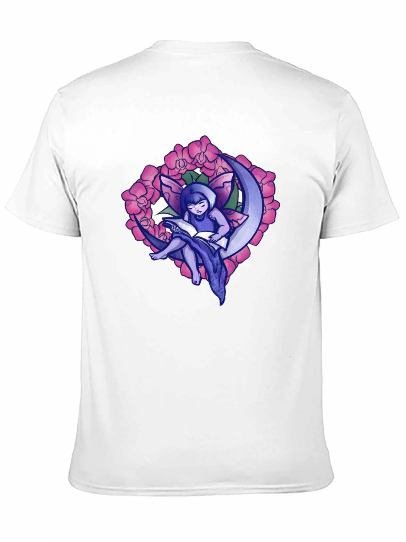 Fairy on Moon T-Shirt - Black Graphic Tee