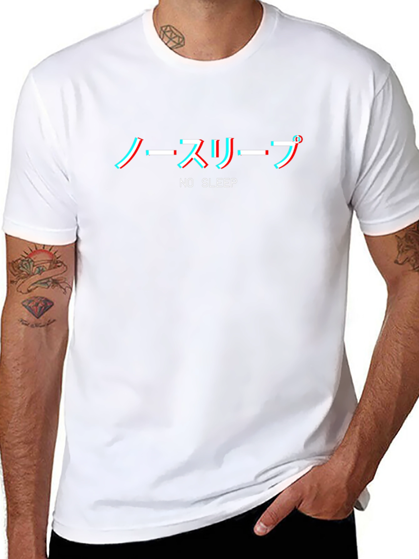 No Sleep Graphic Tee - Mens Black Cotton T-Shirt