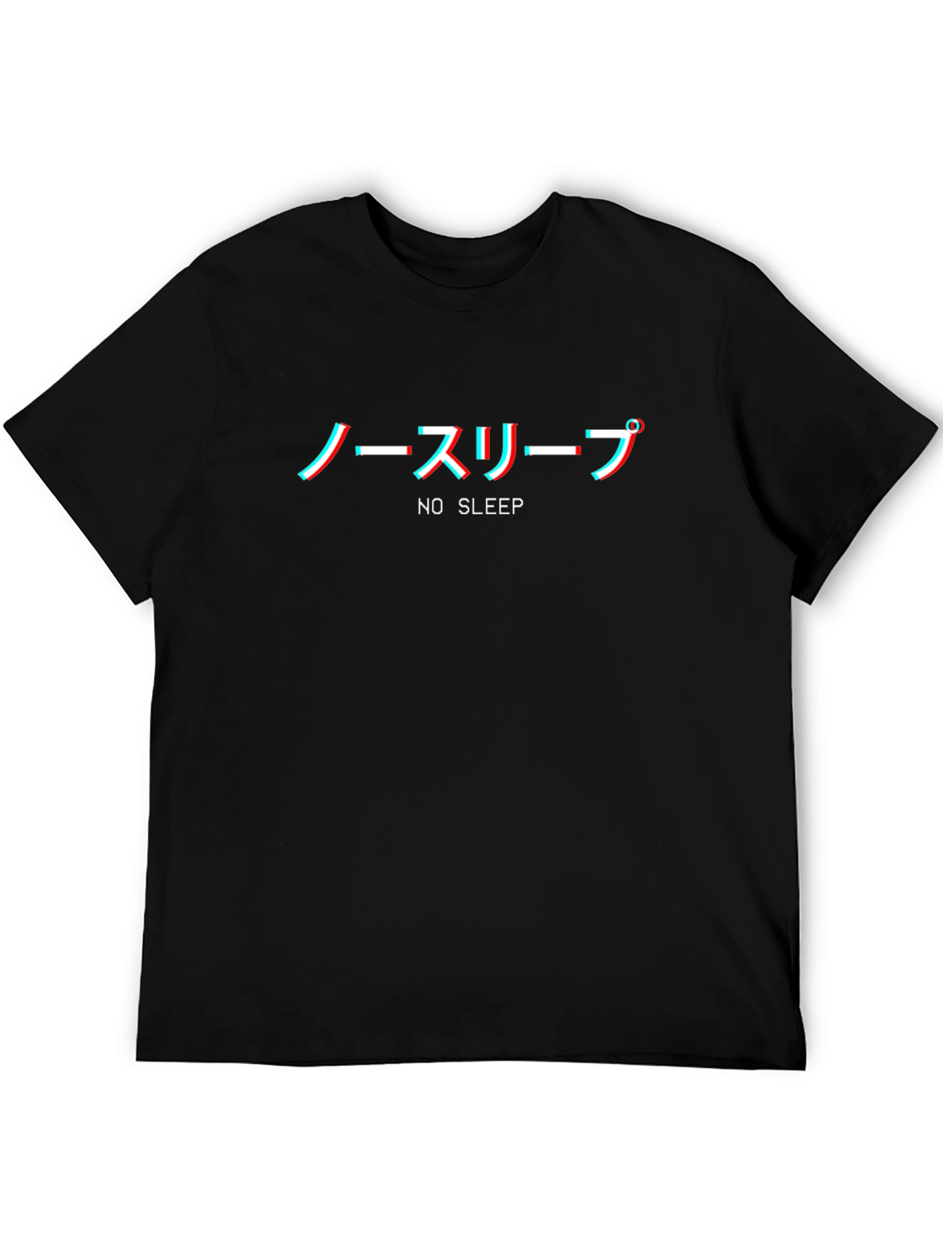 No Sleep Graphic Tee - Mens Black Cotton T-Shirt
