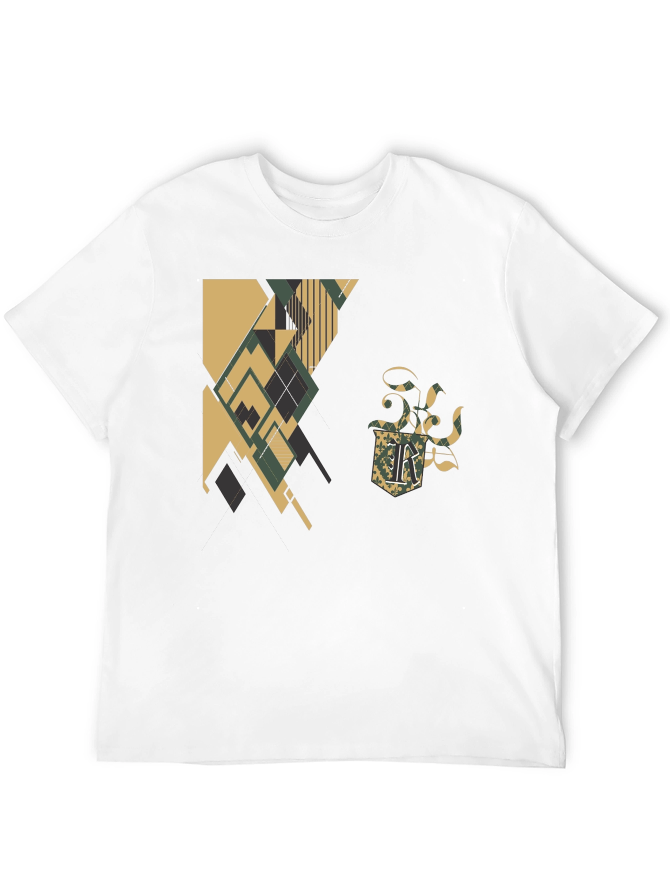 Urban Geometric Shield Graphic T-Shirt