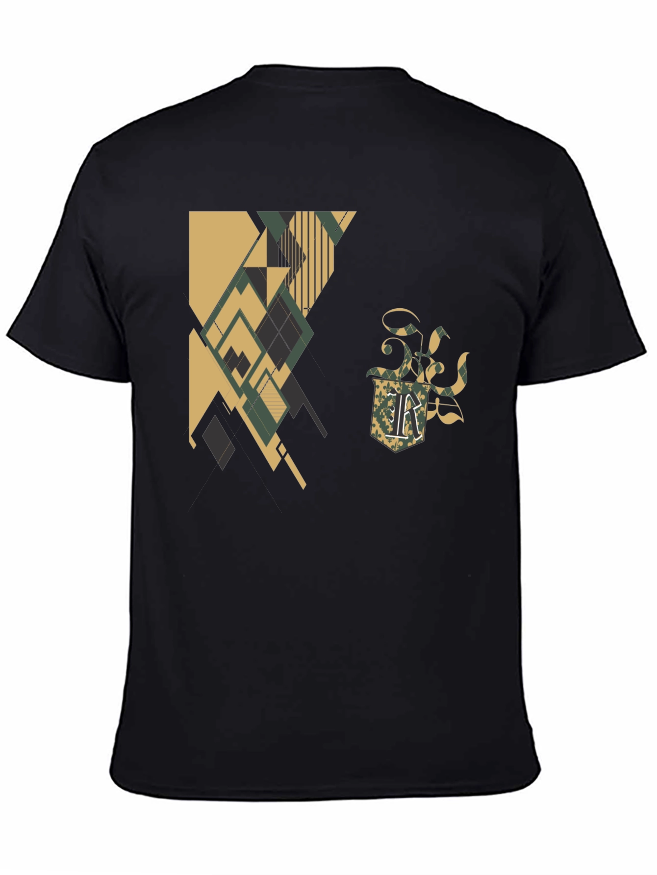 Urban Geometric Shield Graphic T-Shirt