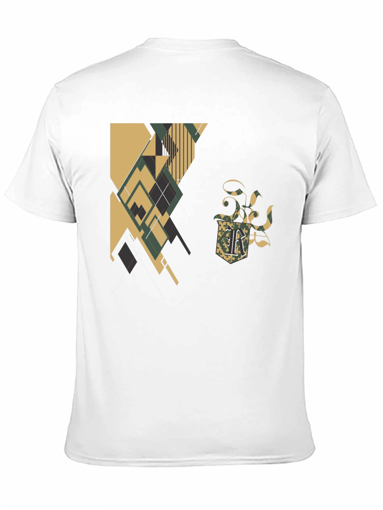 Urban Geometric Shield Graphic T-Shirt