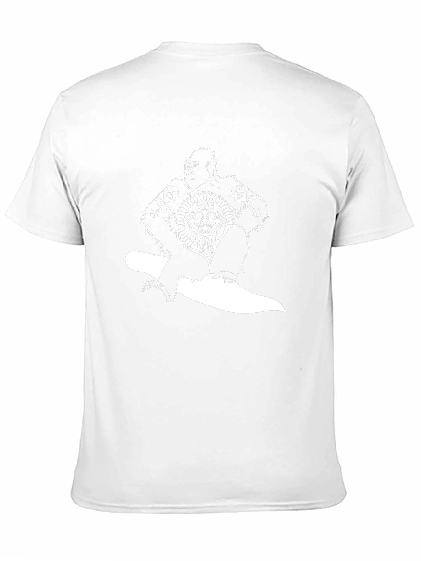 Black Gorilla Lion Graphic Tee
