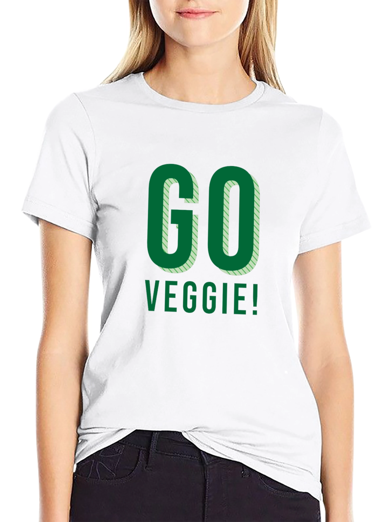 Go Veggie! Black Graphic Tee