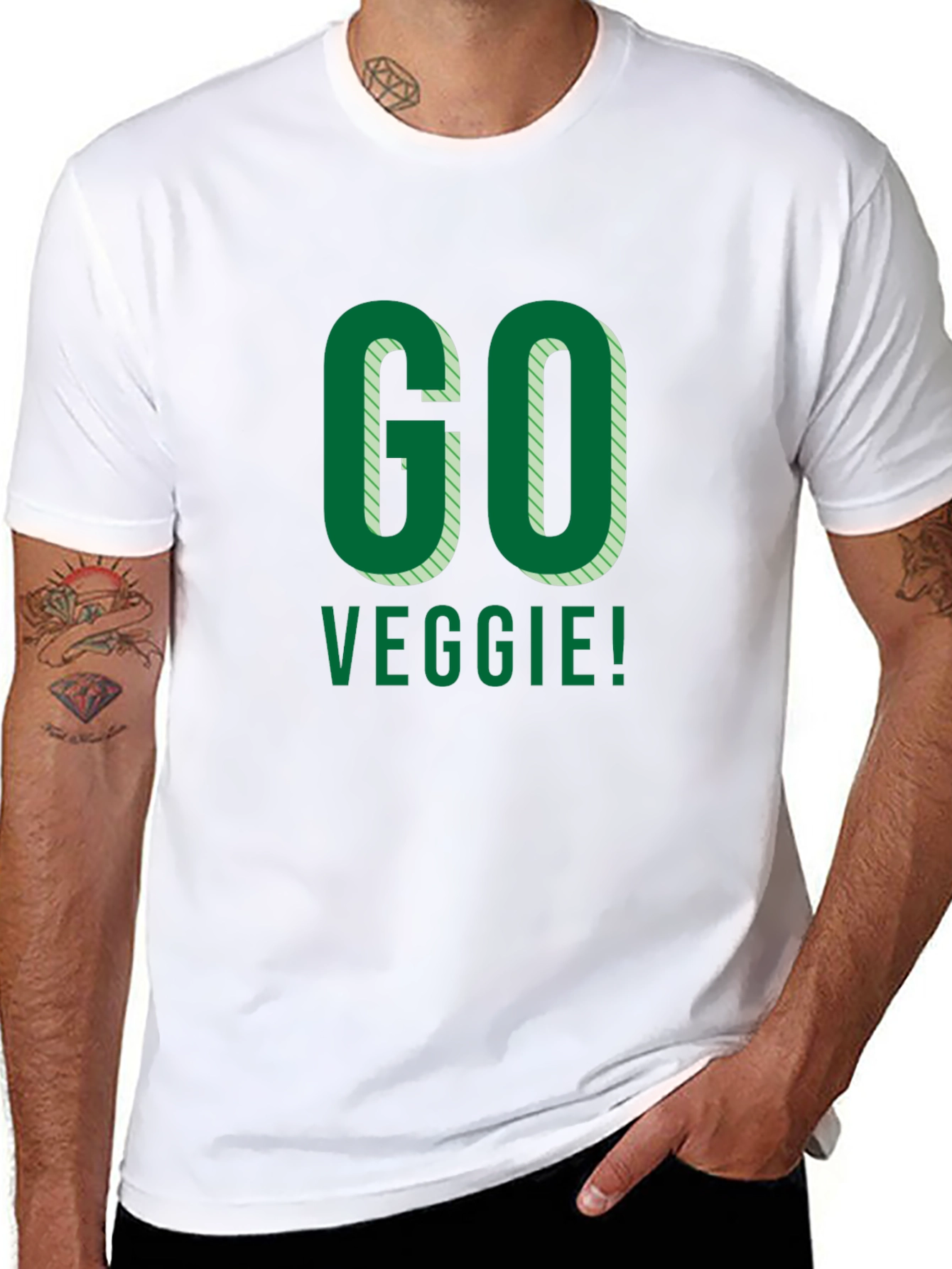 Go Veggie! Black Graphic Tee