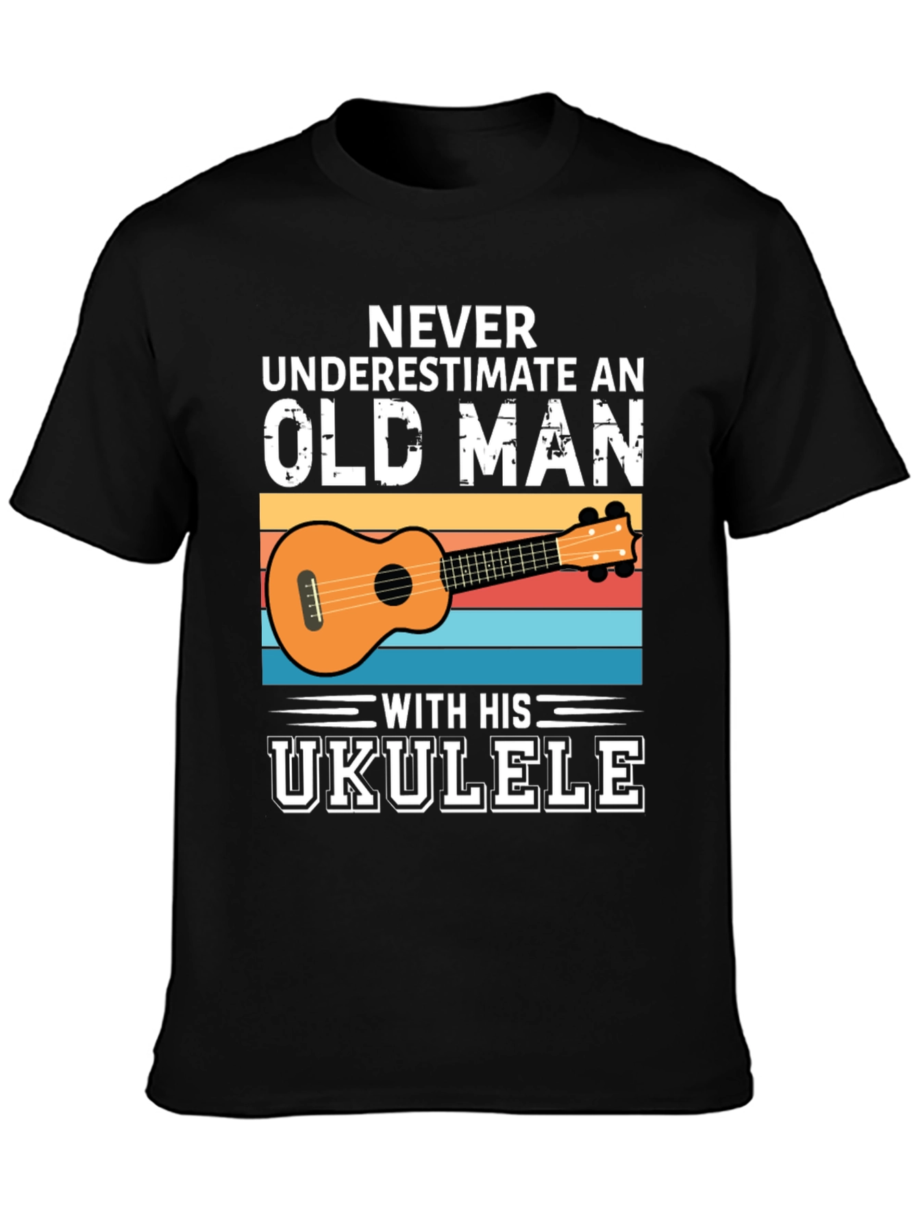 Old Man Ukulele Graphic Tee