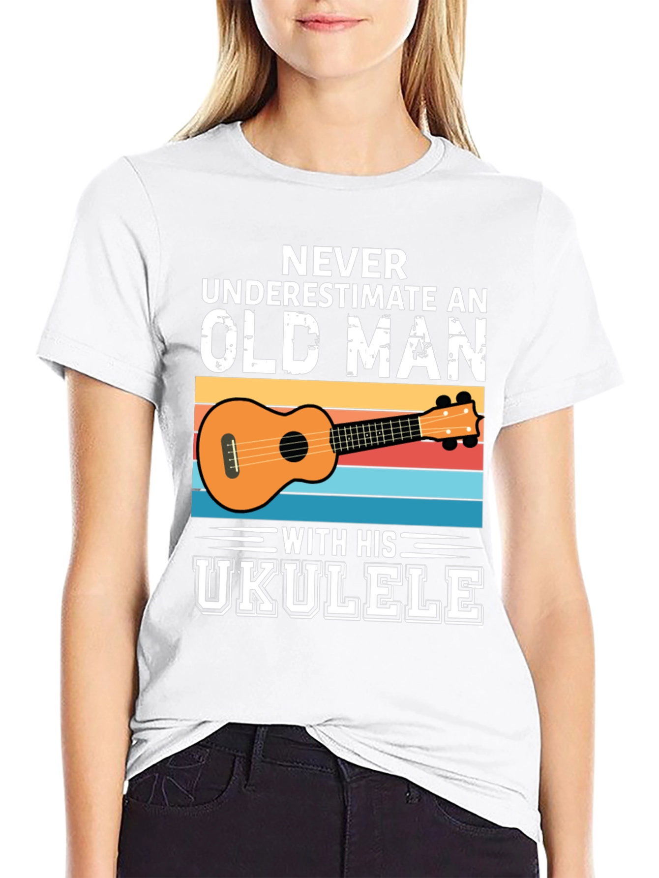 Old Man Ukulele Graphic Tee