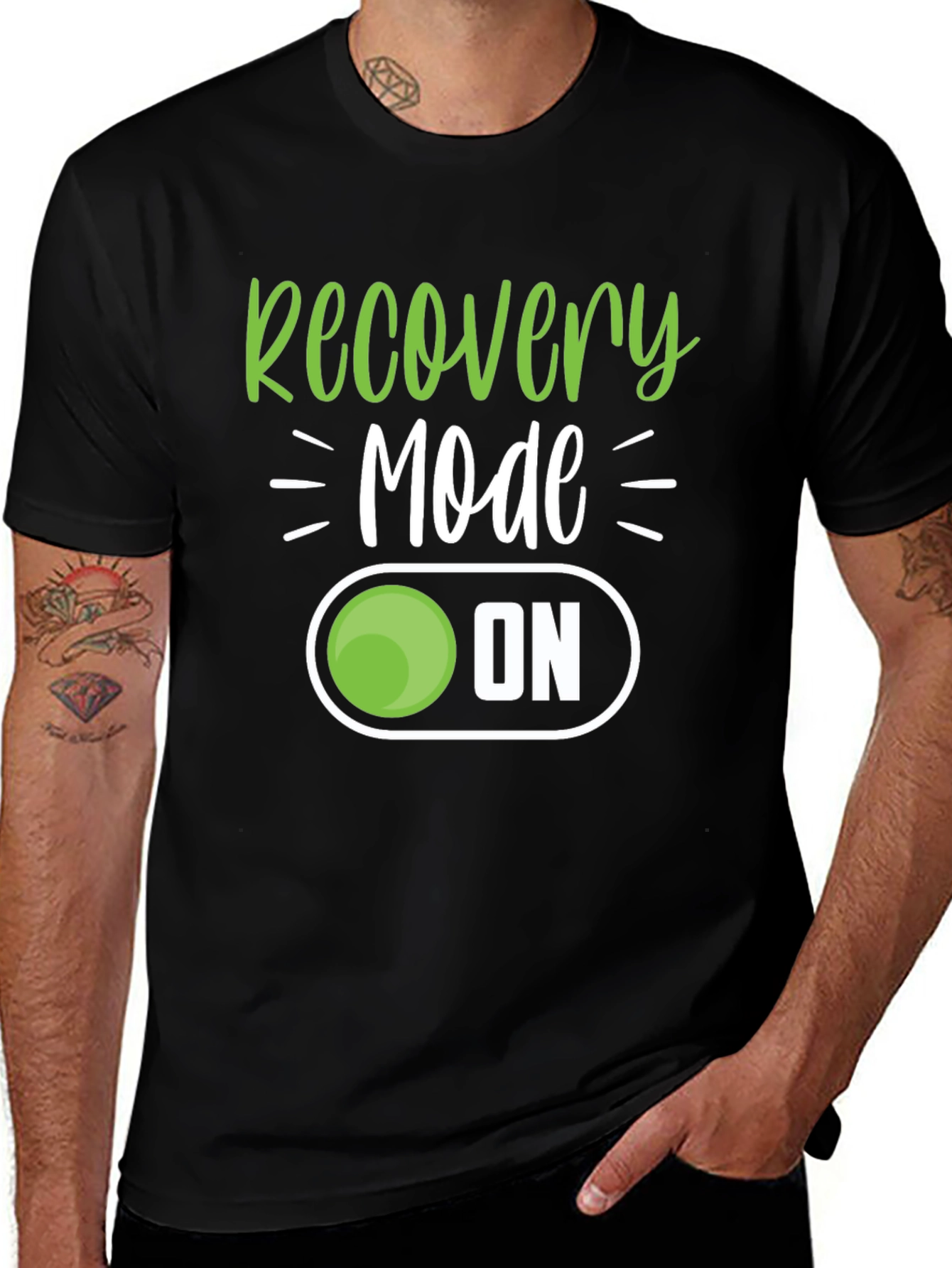 Recovery Mode ON - Black T-Shirt