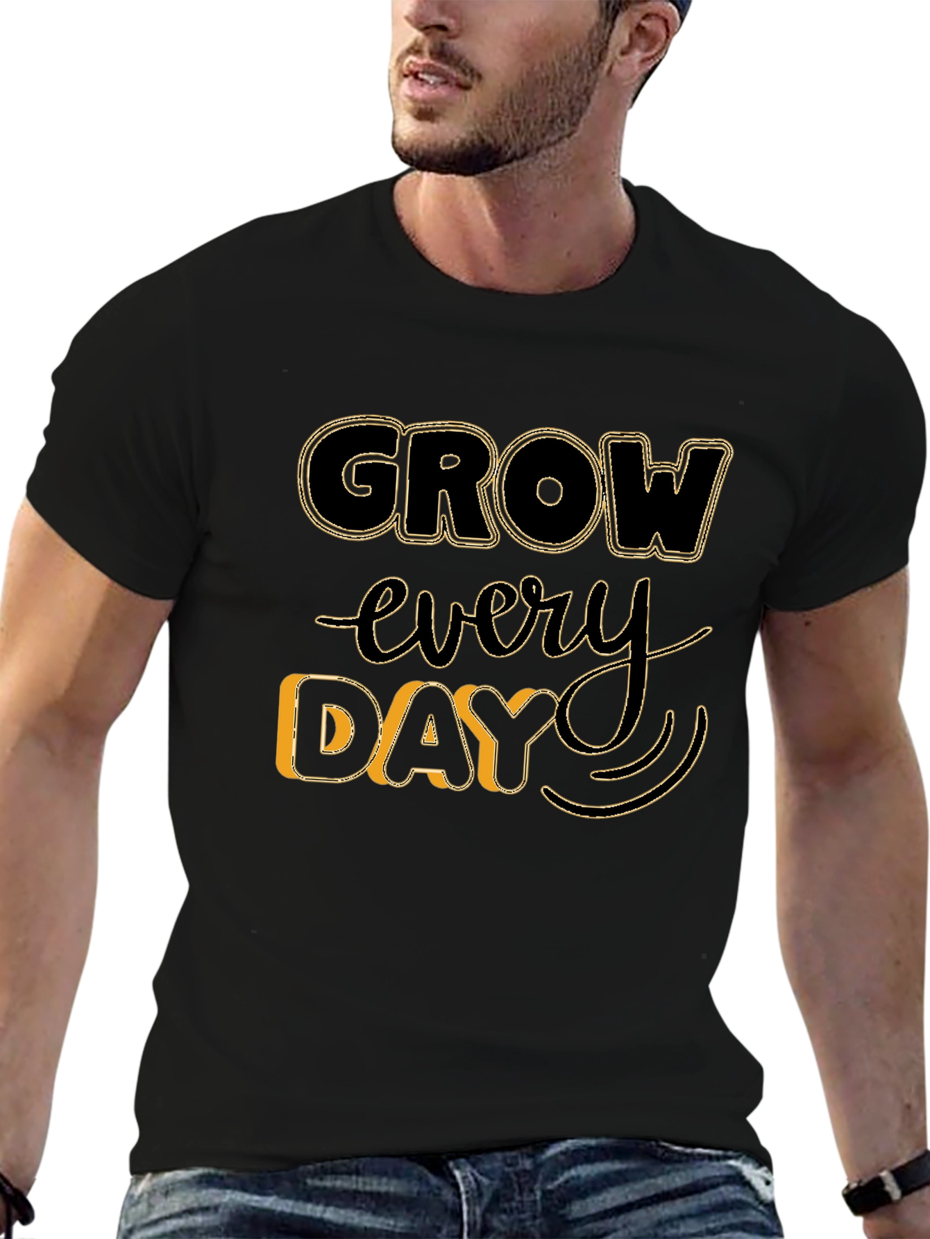 Grow Every Day Graphic Tee - Black Unisex T-Shirt