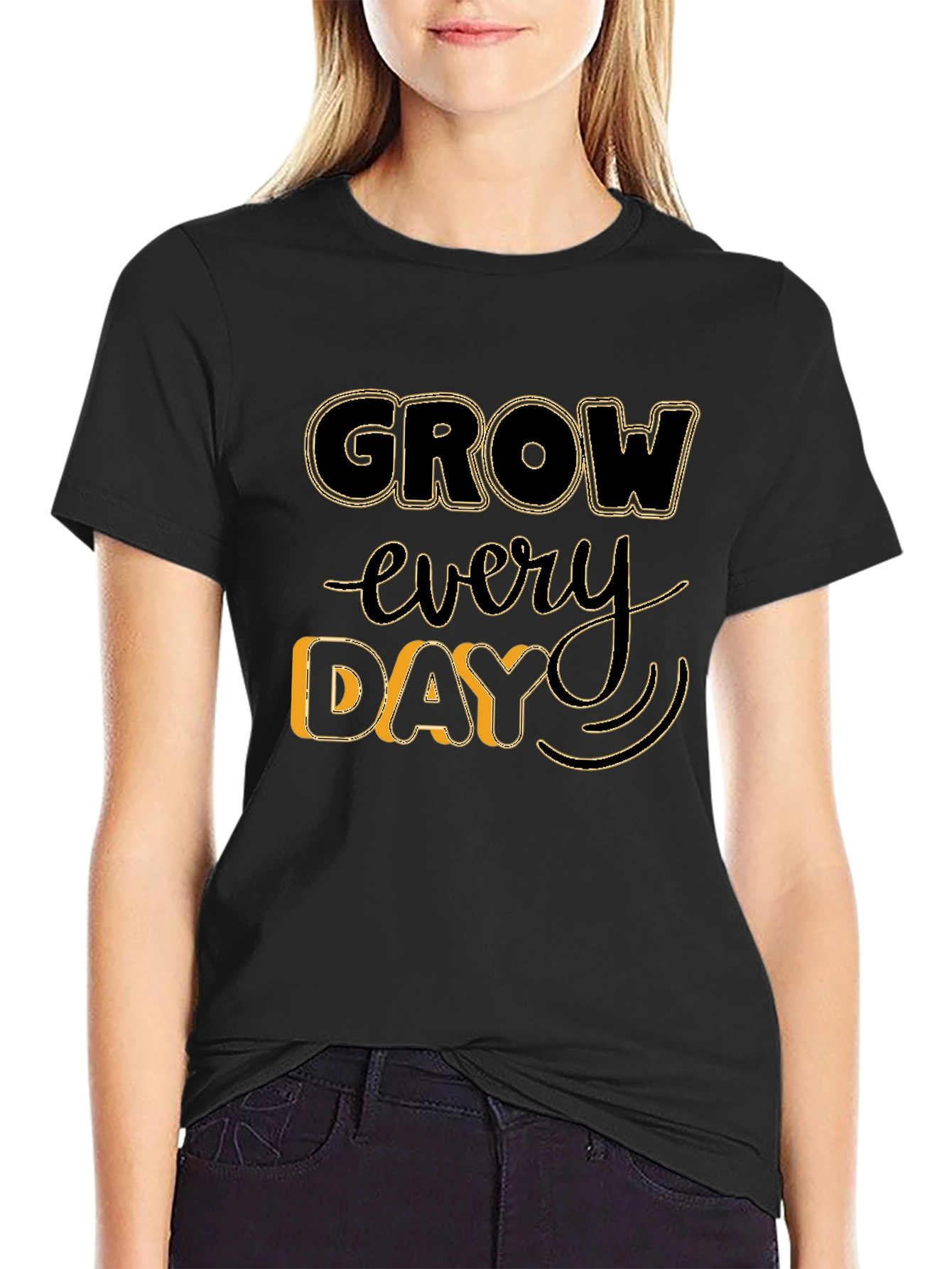Grow Every Day Graphic Tee - Black Unisex T-Shirt