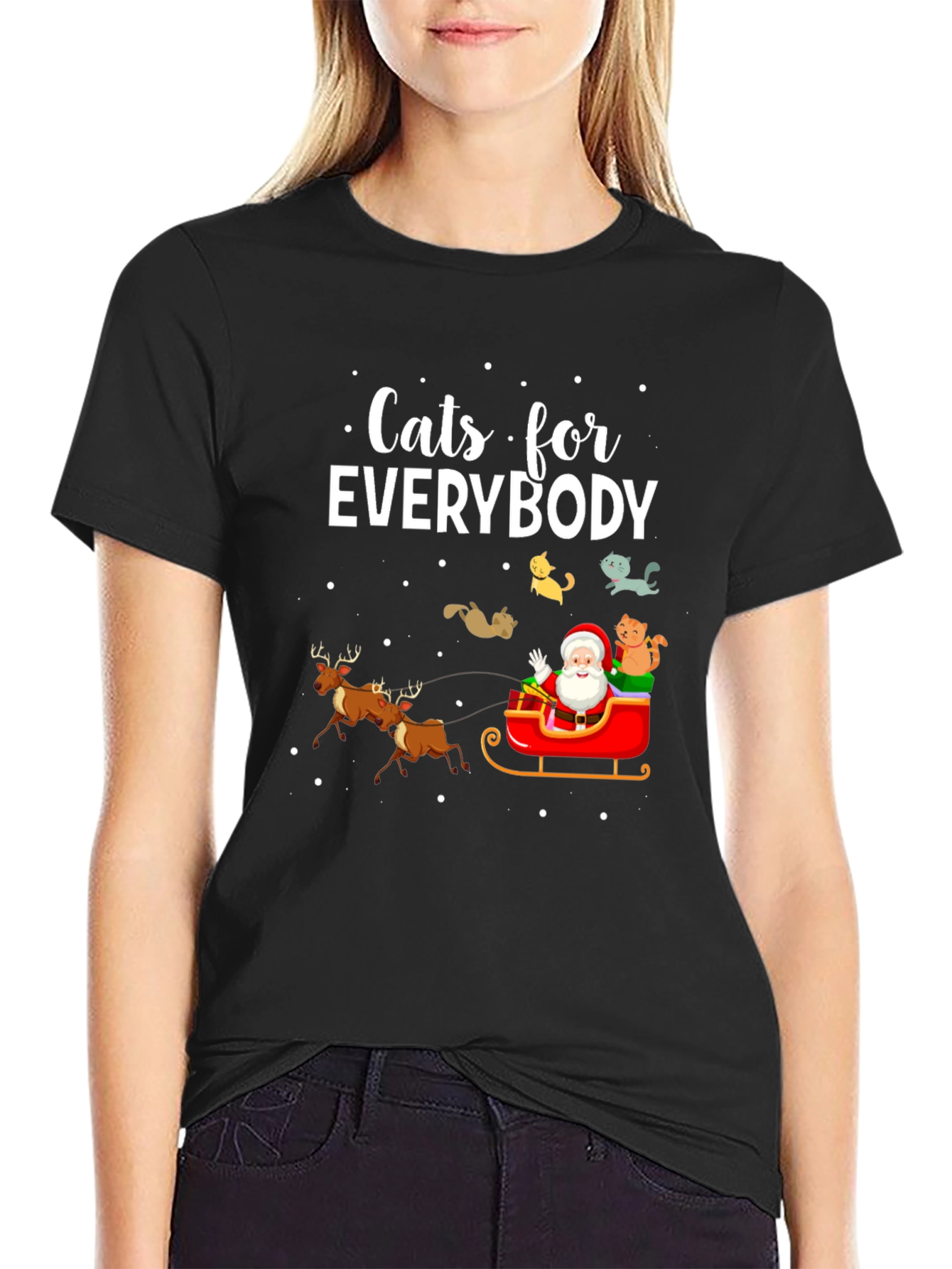 Cats for Everybody Christmas Graphic T-Shirt