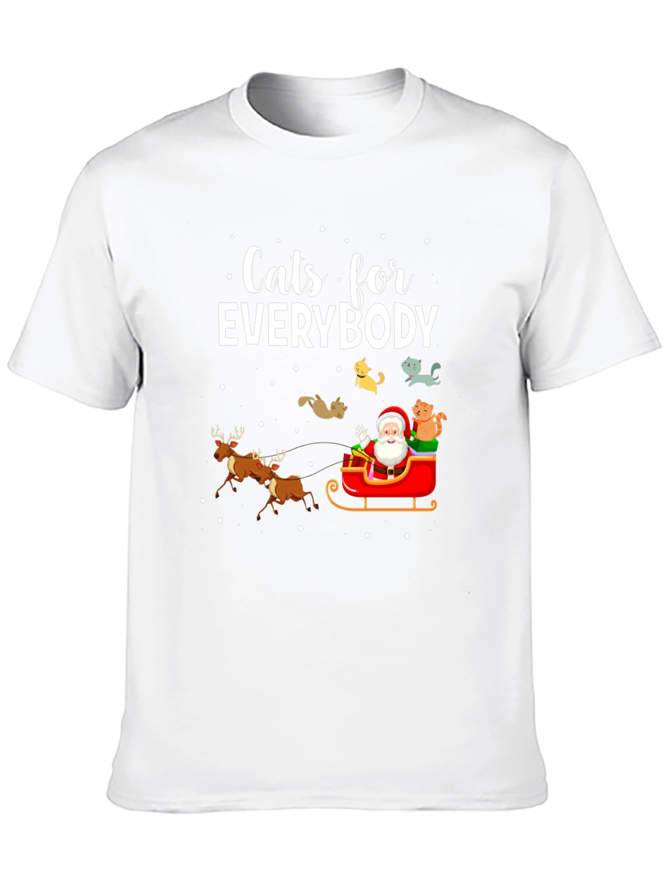 Cats for Everybody Christmas Graphic T-Shirt