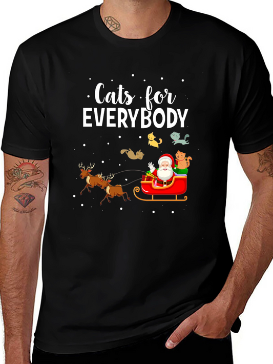 Cats for Everybody Christmas Graphic T-Shirt