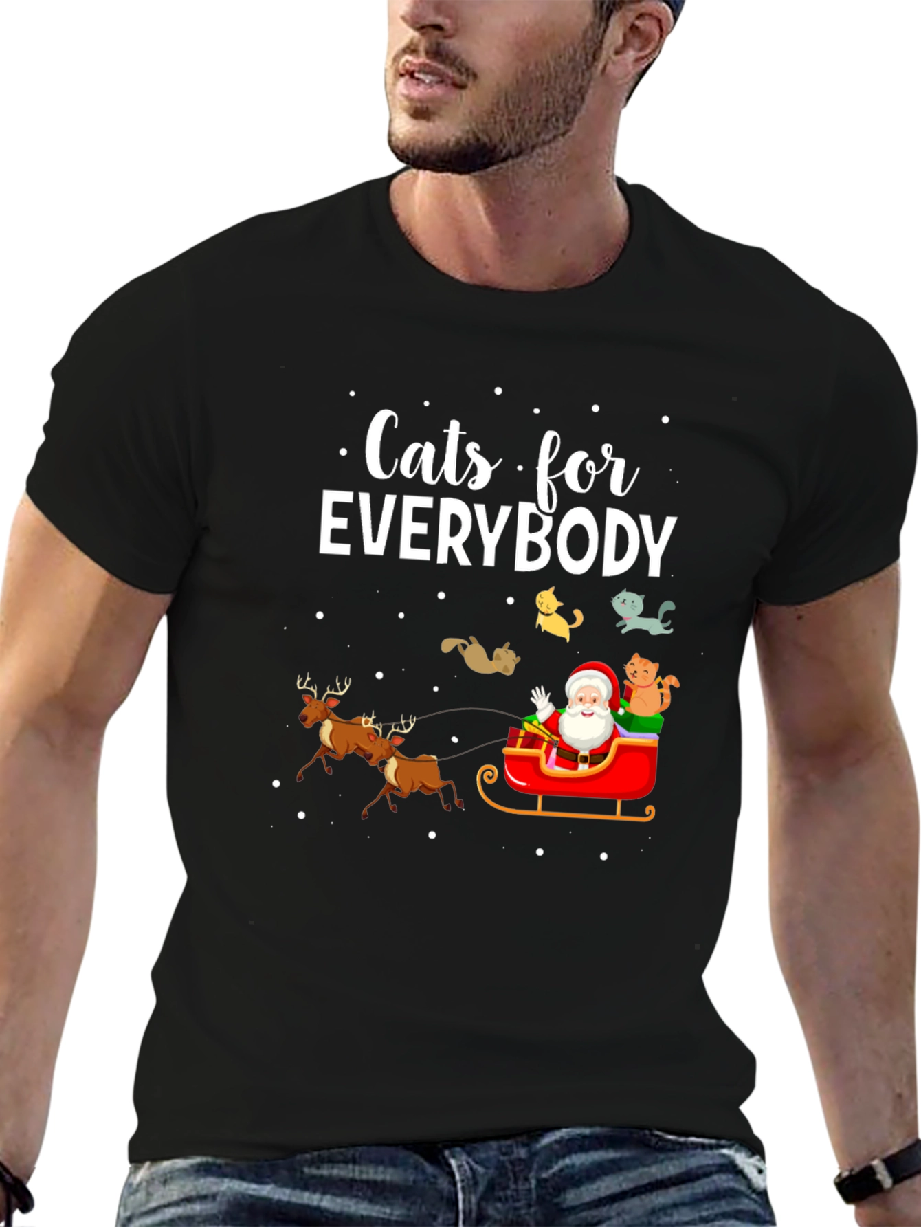 Cats for Everybody Christmas Graphic T-Shirt