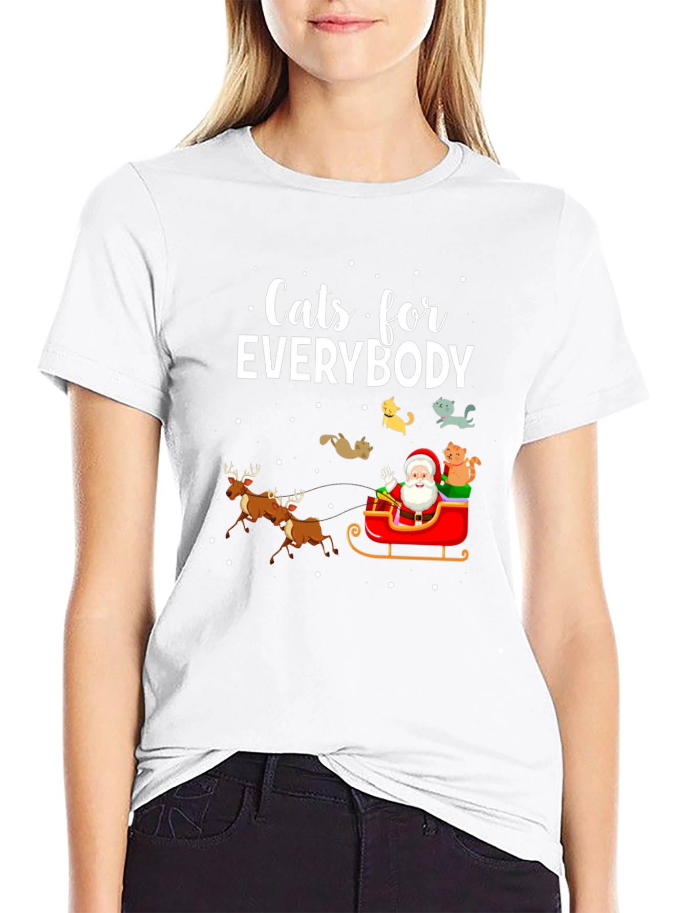 Cats for Everybody Christmas Graphic T-Shirt