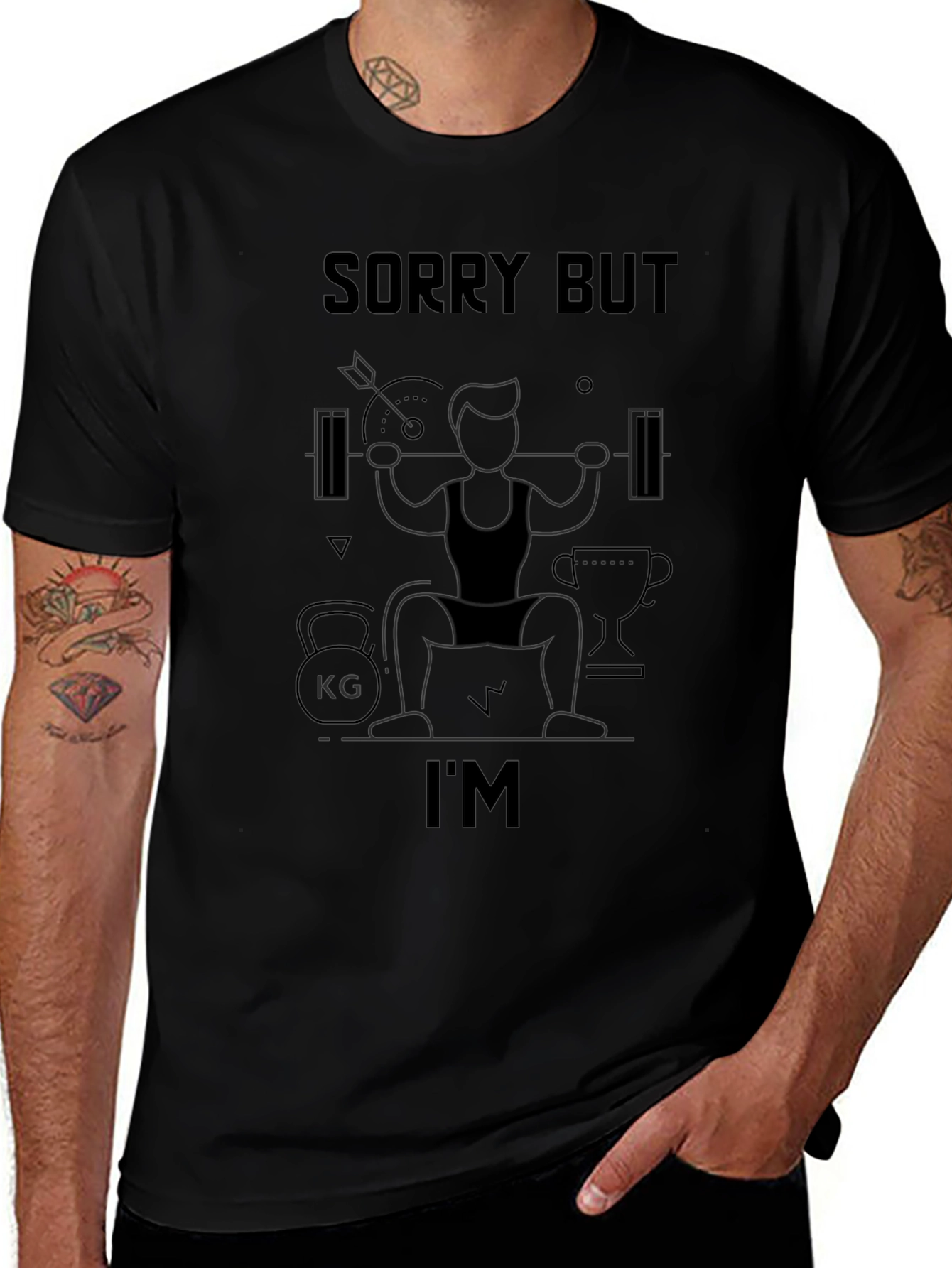 Sorry But Im Gym T-Shirt - Black