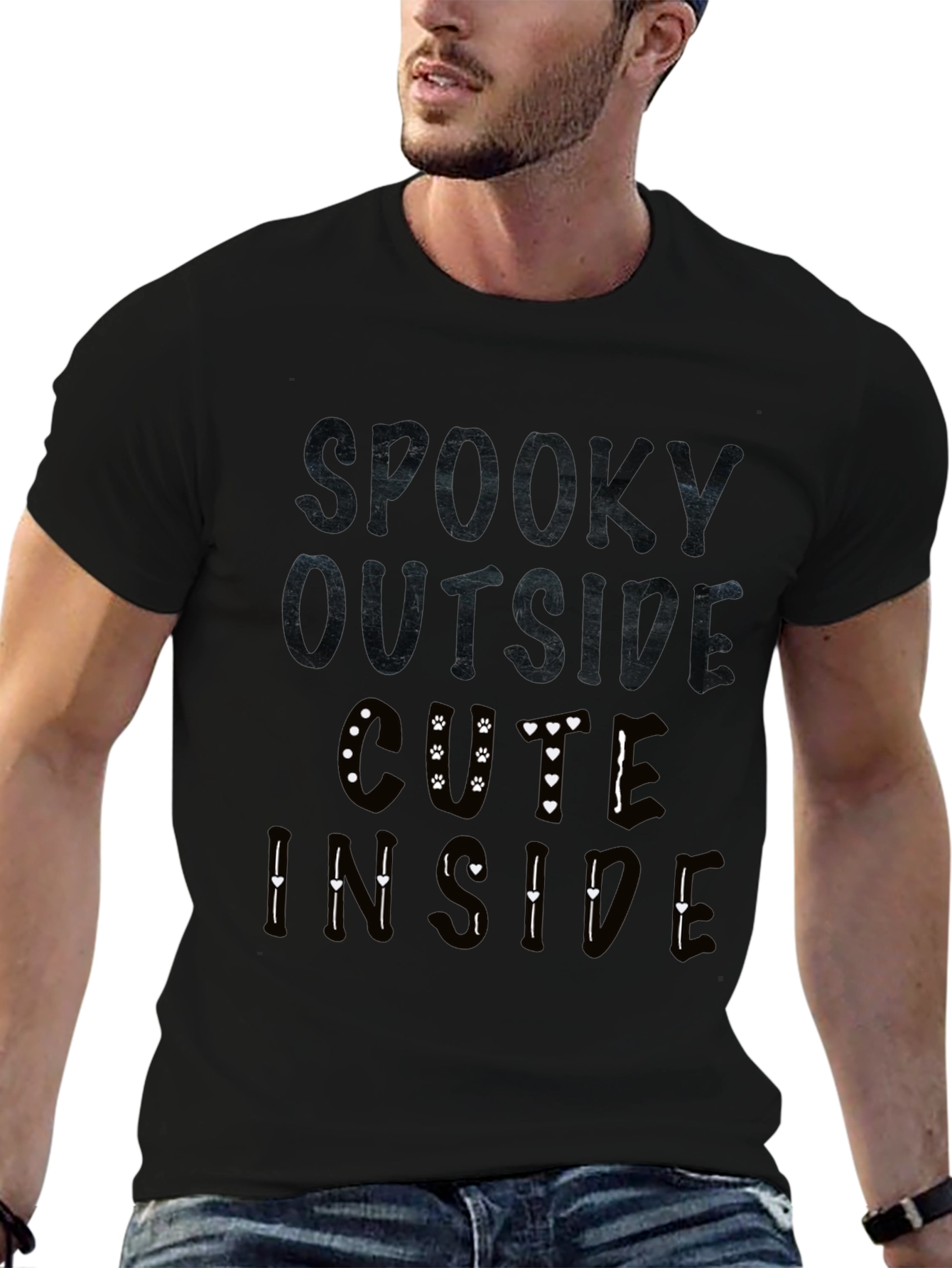 Spooky Outside Cute Inside Graphic T-Shirt