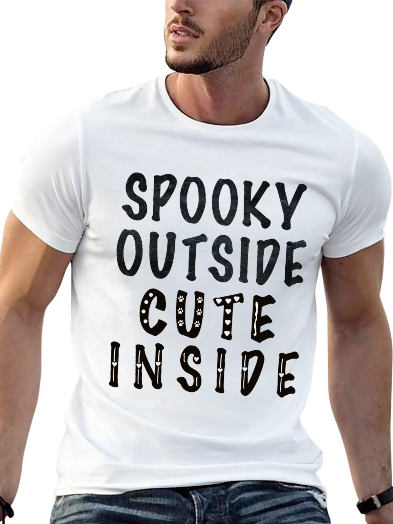 Spooky Outside Cute Inside Graphic T-Shirt