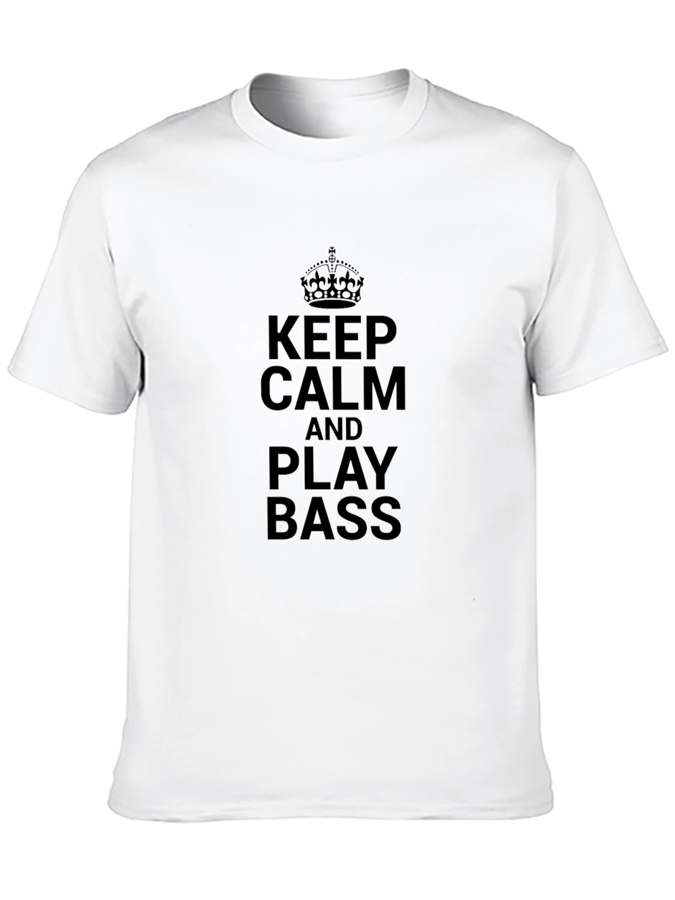 Keep Calm and Play Bass Black T-Shirt