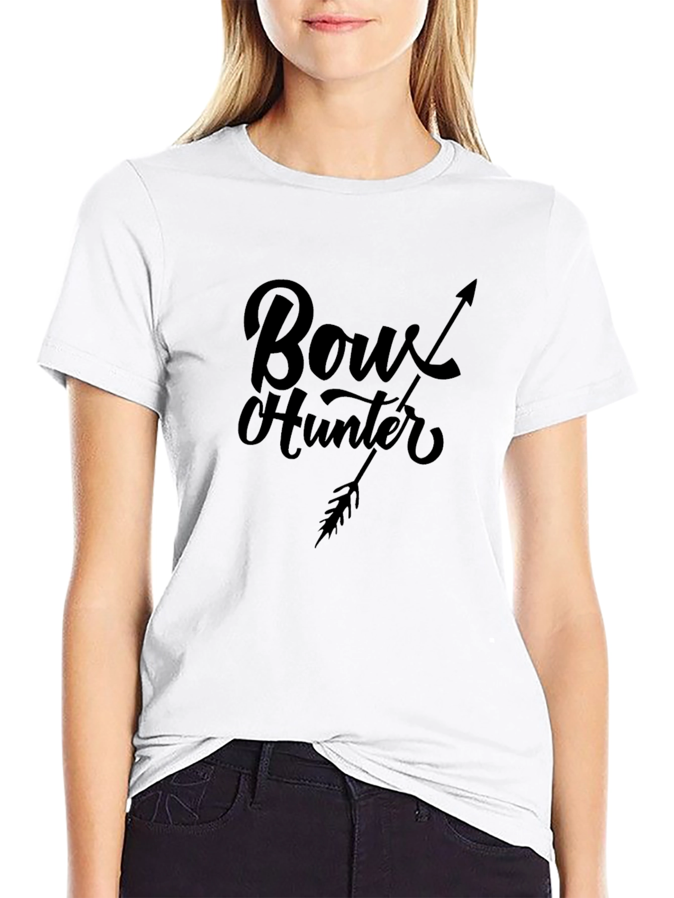 Bow Hunter Arrow Graphic Black T-Shirt