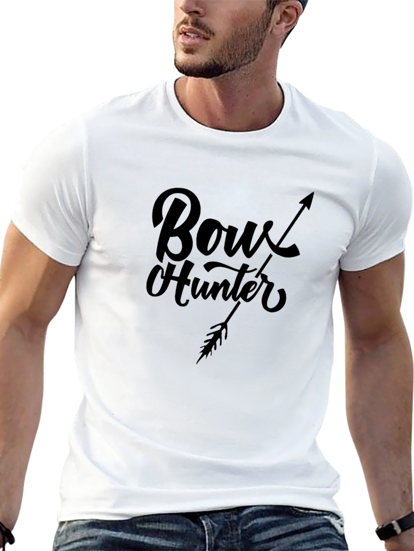 Bow Hunter Arrow Graphic Black T-Shirt
