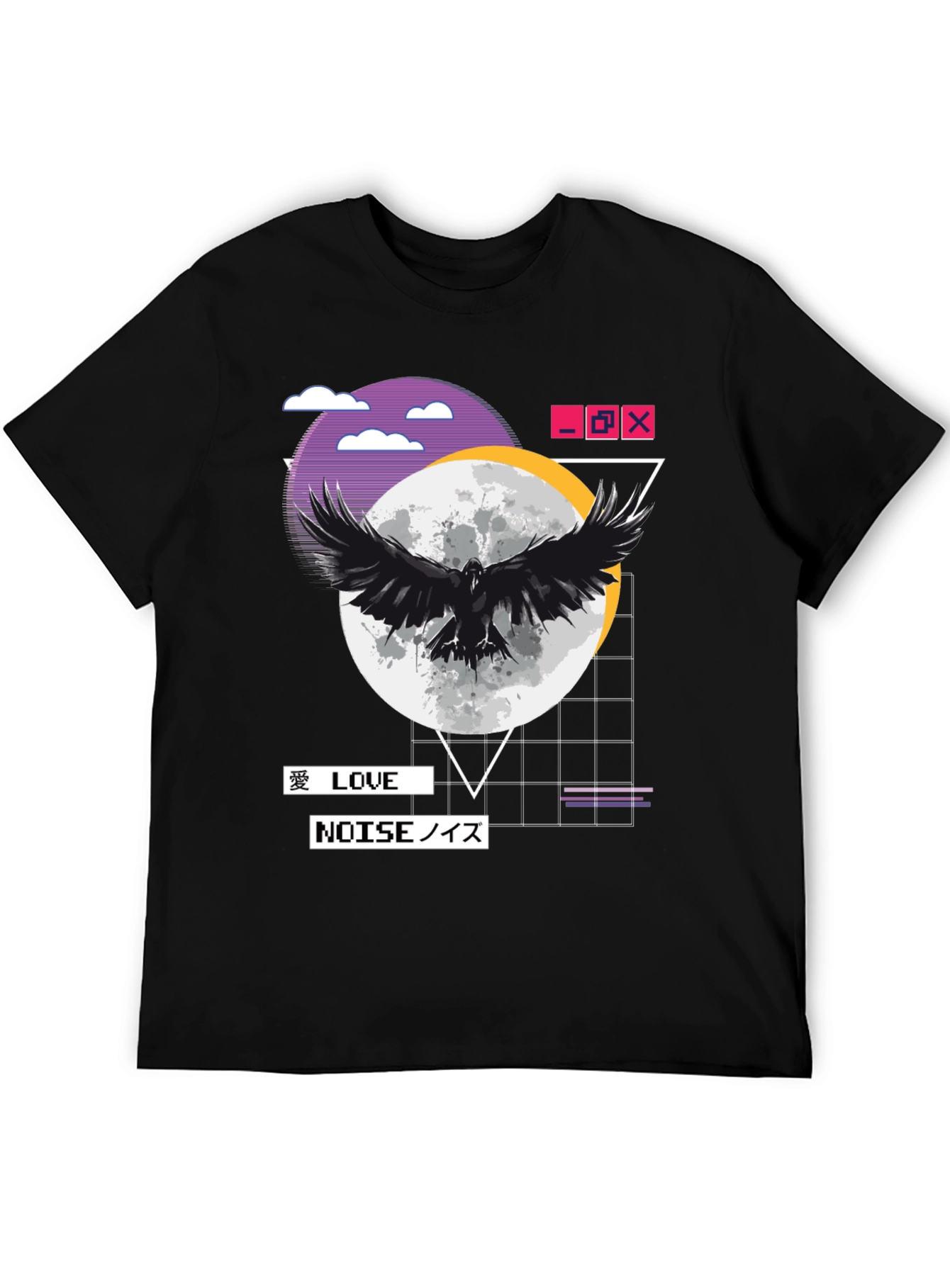 Raven Moon Graphic Tee - Love & Noise Aesthetic