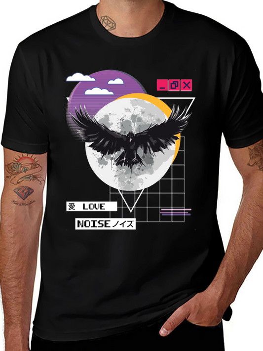 Raven Moon Graphic Tee - Love & Noise Aesthetic