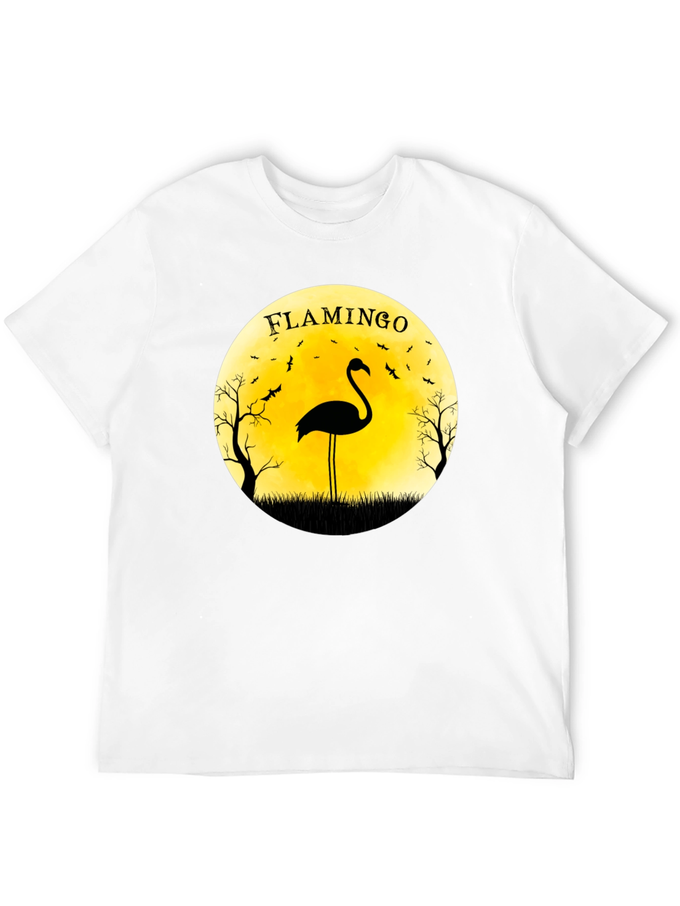 Flamingo Moon Halloween T-Shirt