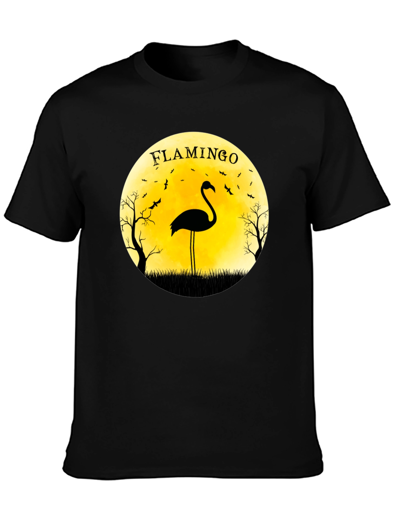 Flamingo Moon Halloween T-Shirt