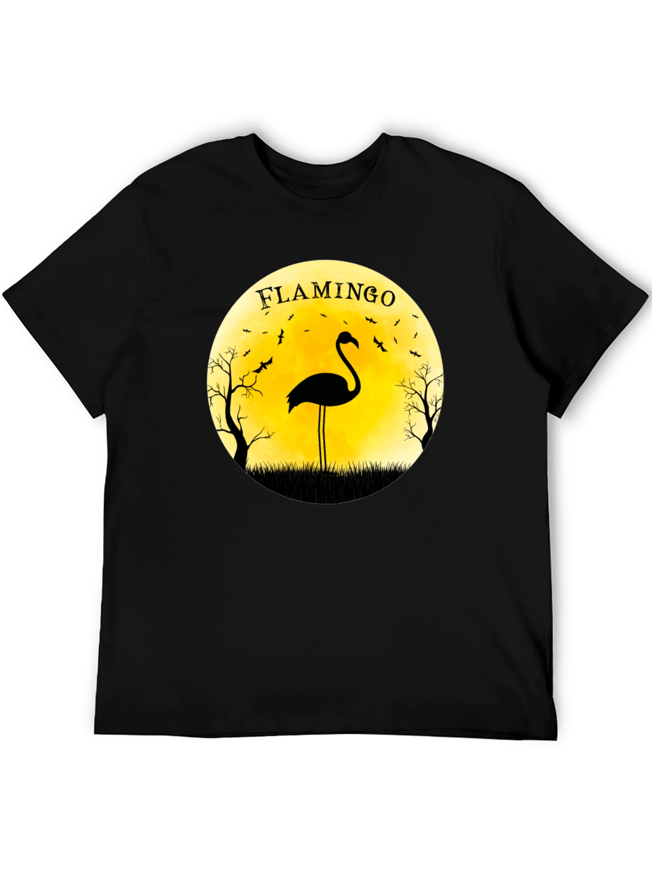 Flamingo Moon Halloween T-Shirt