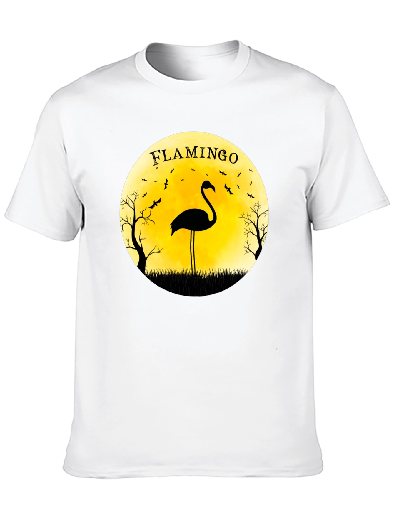 Flamingo Moon Halloween T-Shirt
