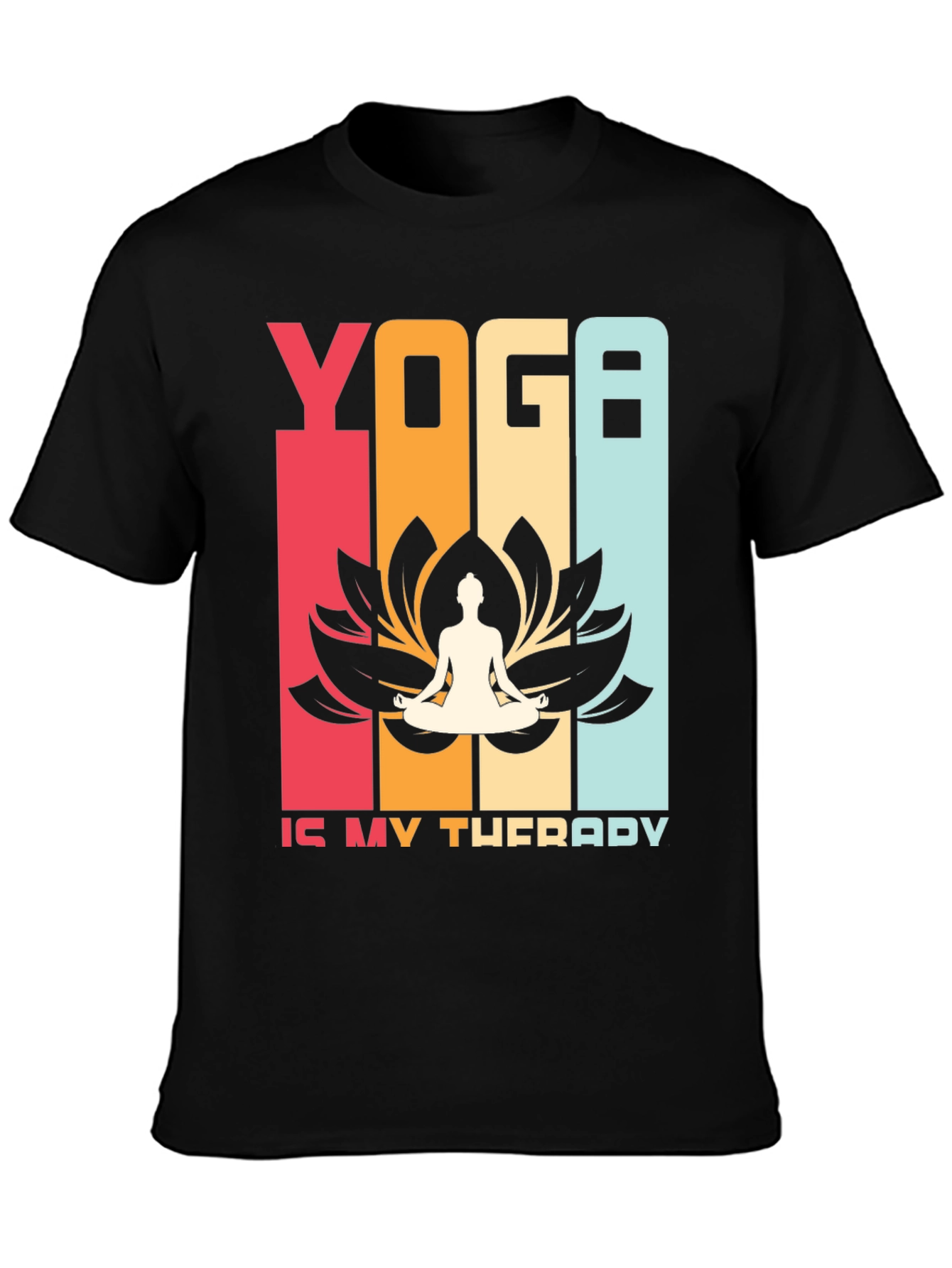 Yoga Therapy T-Shirt Retro Style Meditation Tee