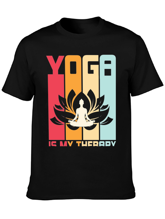 Yoga Therapy T-Shirt Retro Style Meditation Tee