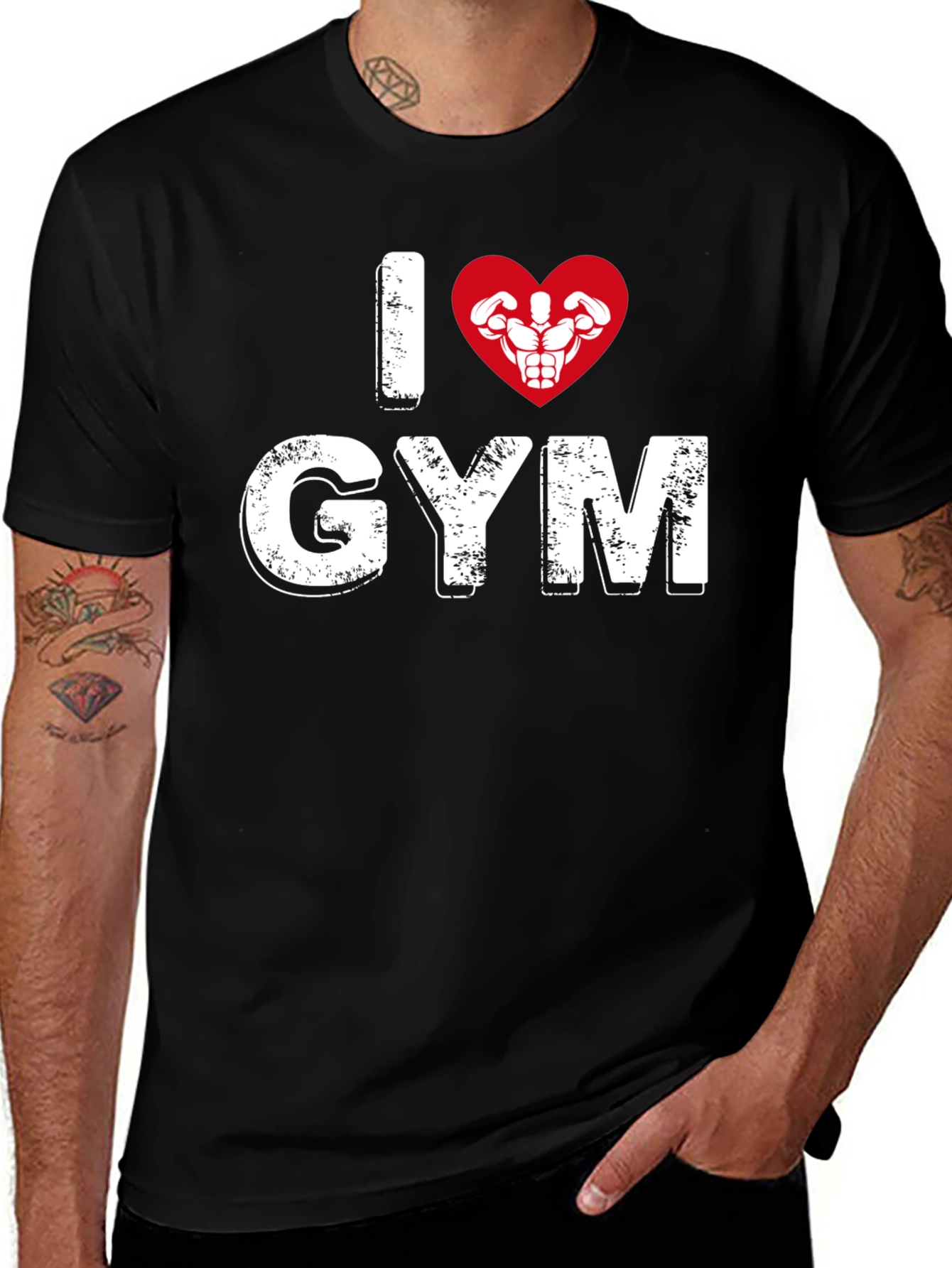I Heart Gym Black T-Shirt