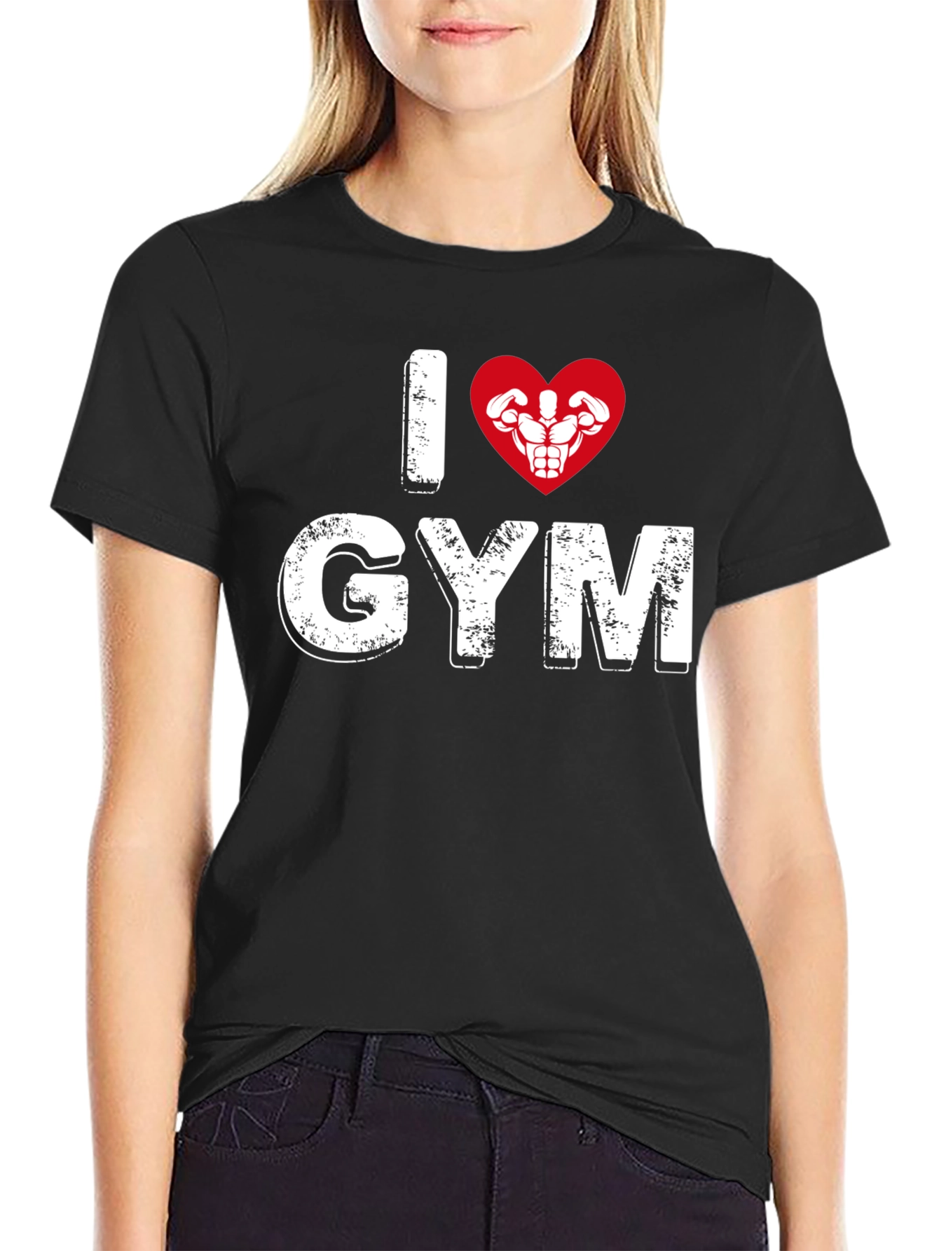 I Heart Gym Black T-Shirt
