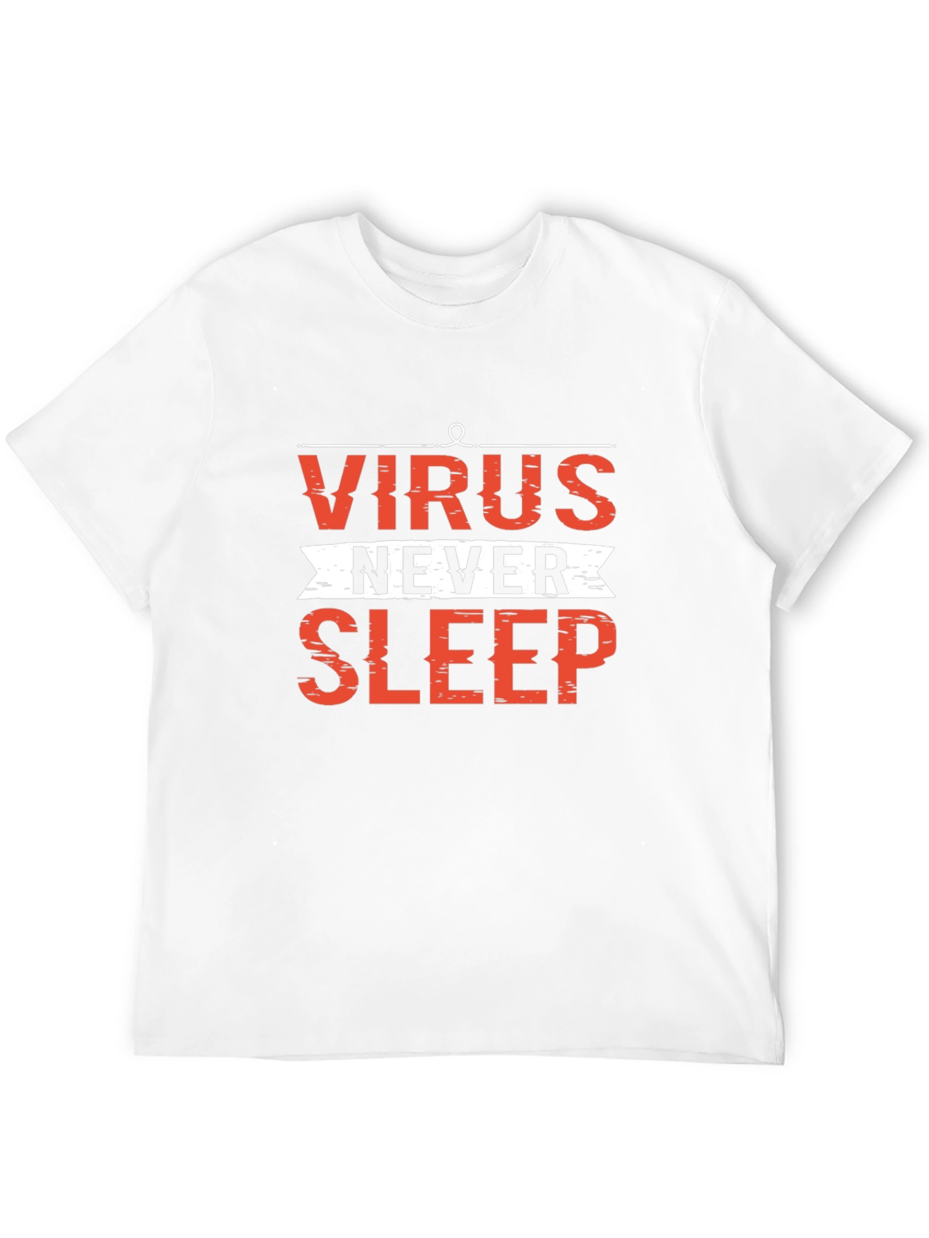 Virus Never Sleep Graphic Tee - Black Cotton
