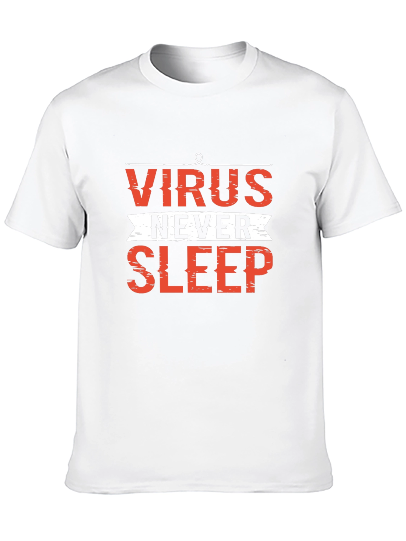 Virus Never Sleep Graphic Tee - Black Cotton