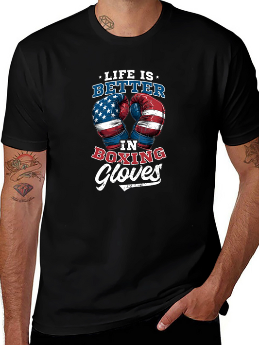 Boxing Gloves T-Shirt Life is Better Tee