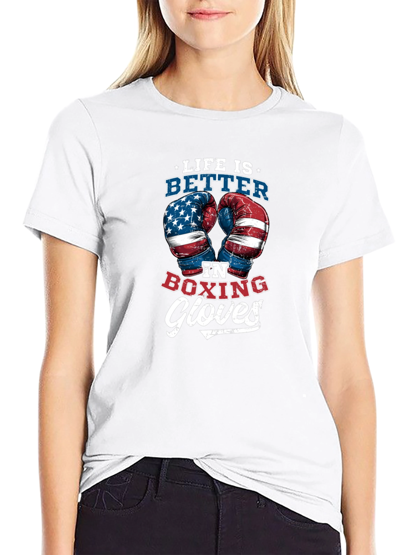 Boxing Gloves T-Shirt Life is Better Tee
