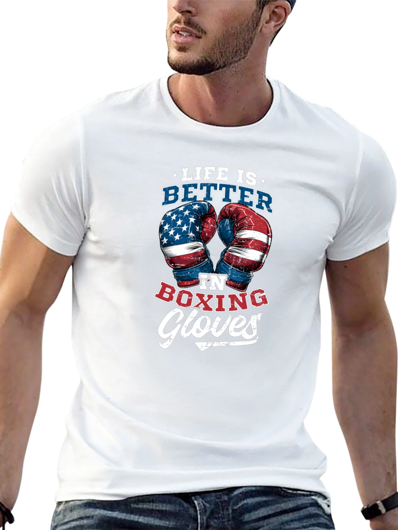 Boxing Gloves T-Shirt Life is Better Tee