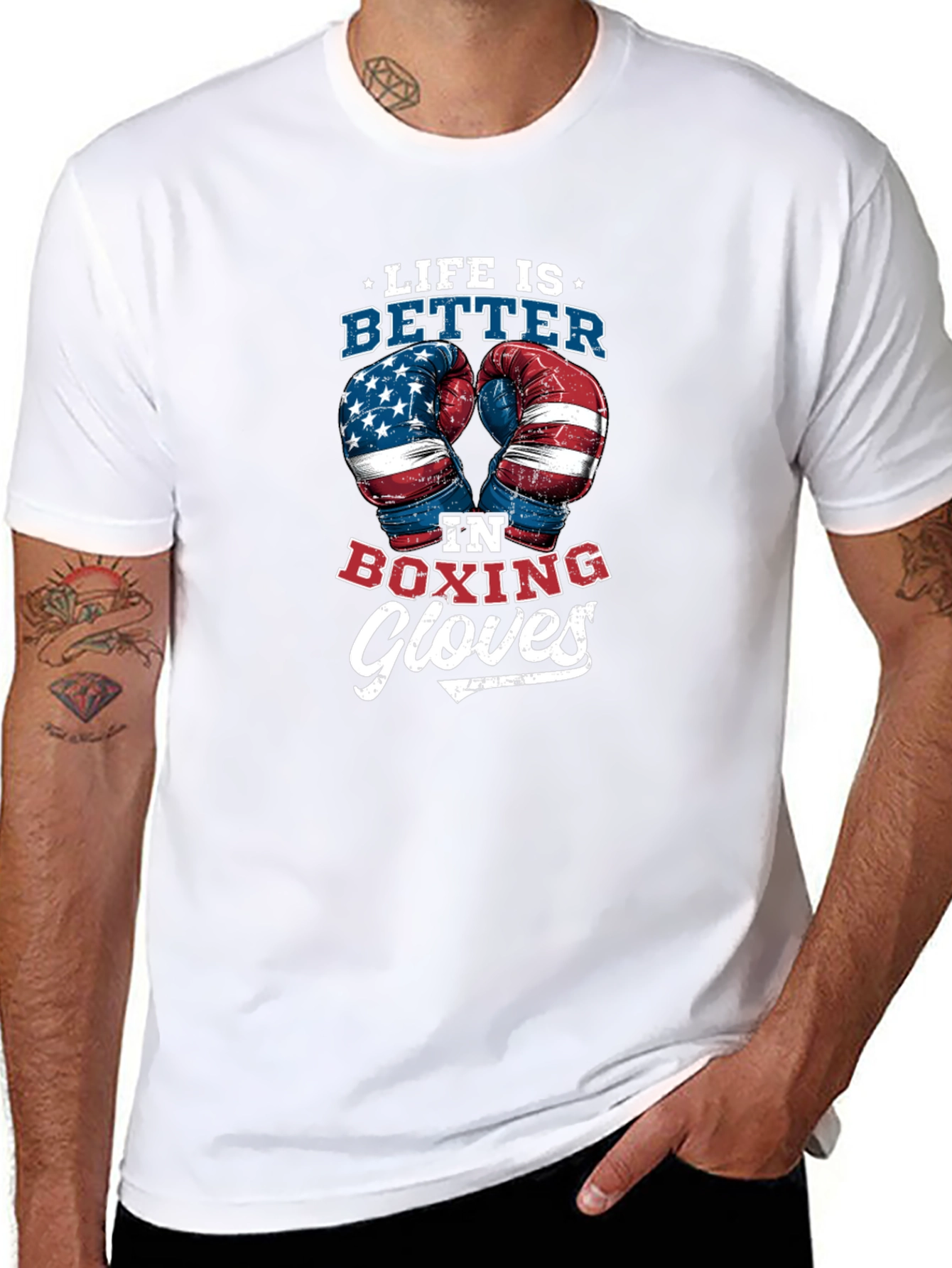 Boxing Gloves T-Shirt Life is Better Tee