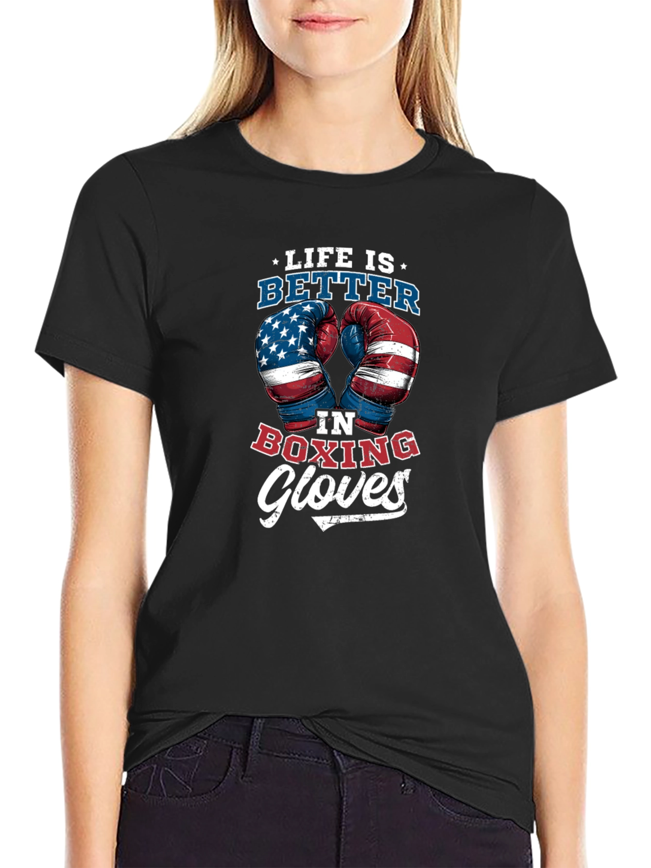 Boxing Gloves T-Shirt Life is Better Tee
