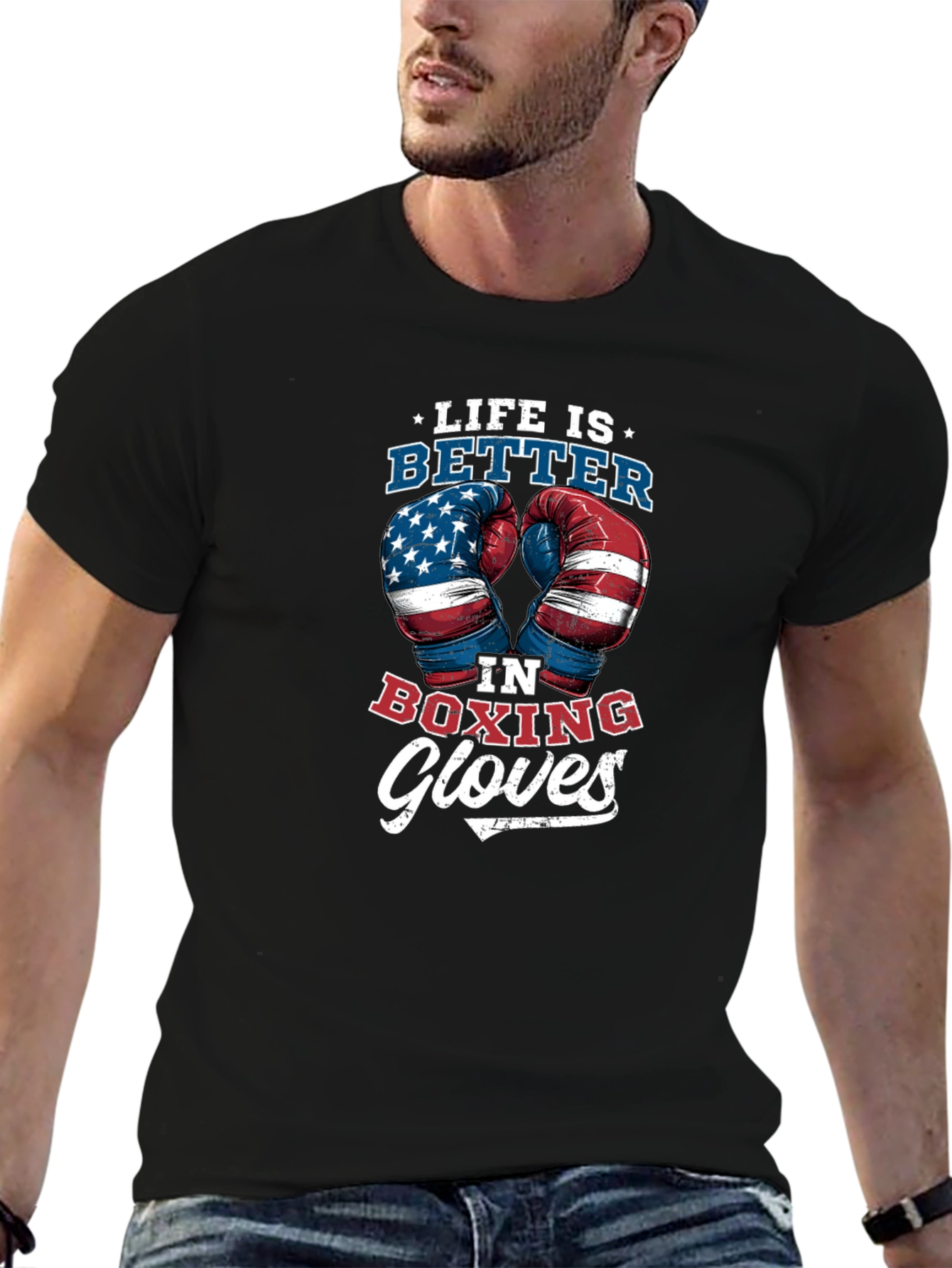 Boxing Gloves T-Shirt Life is Better Tee
